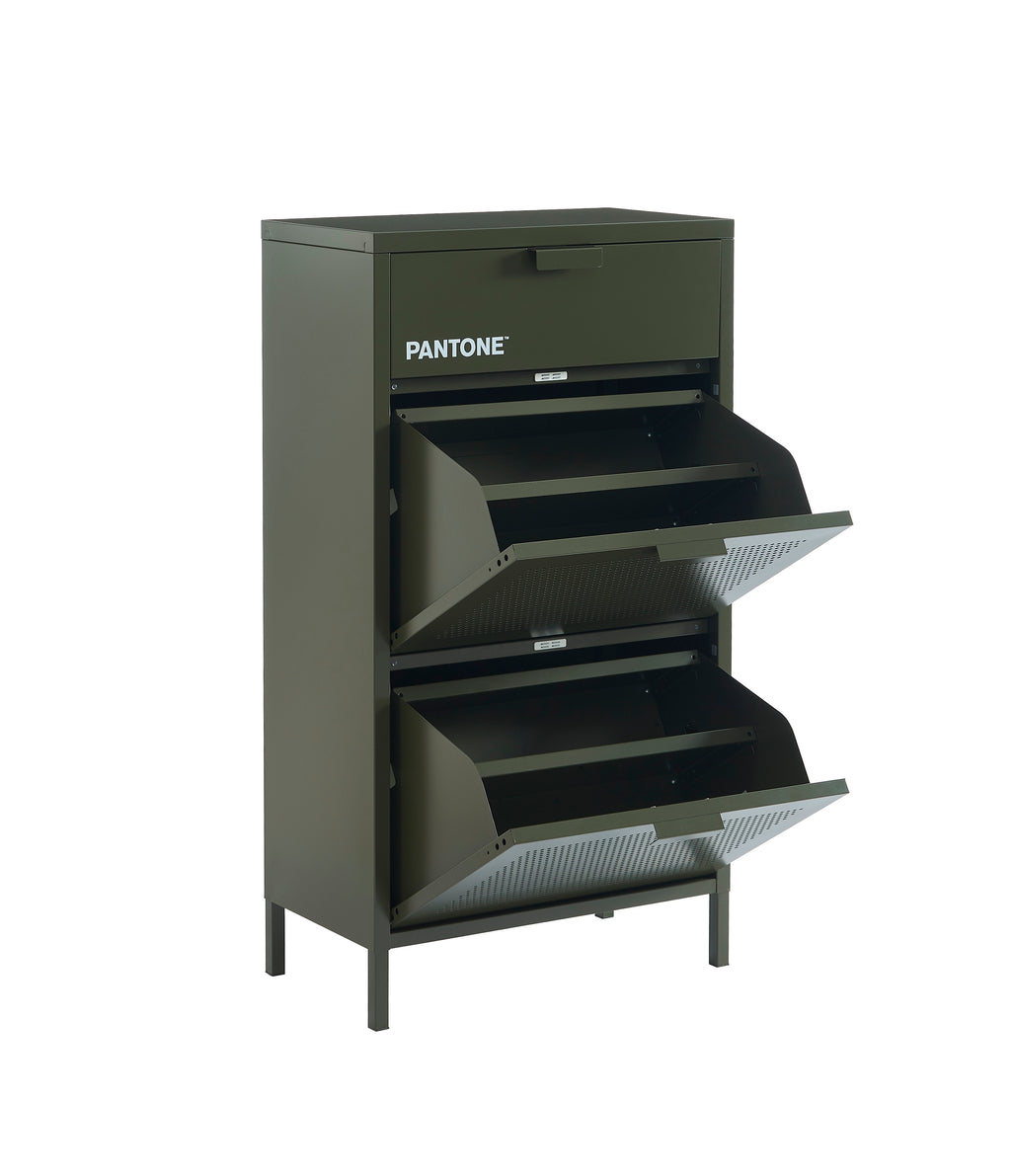 PANTONE® Metal Shoe Cabinet – Olive green