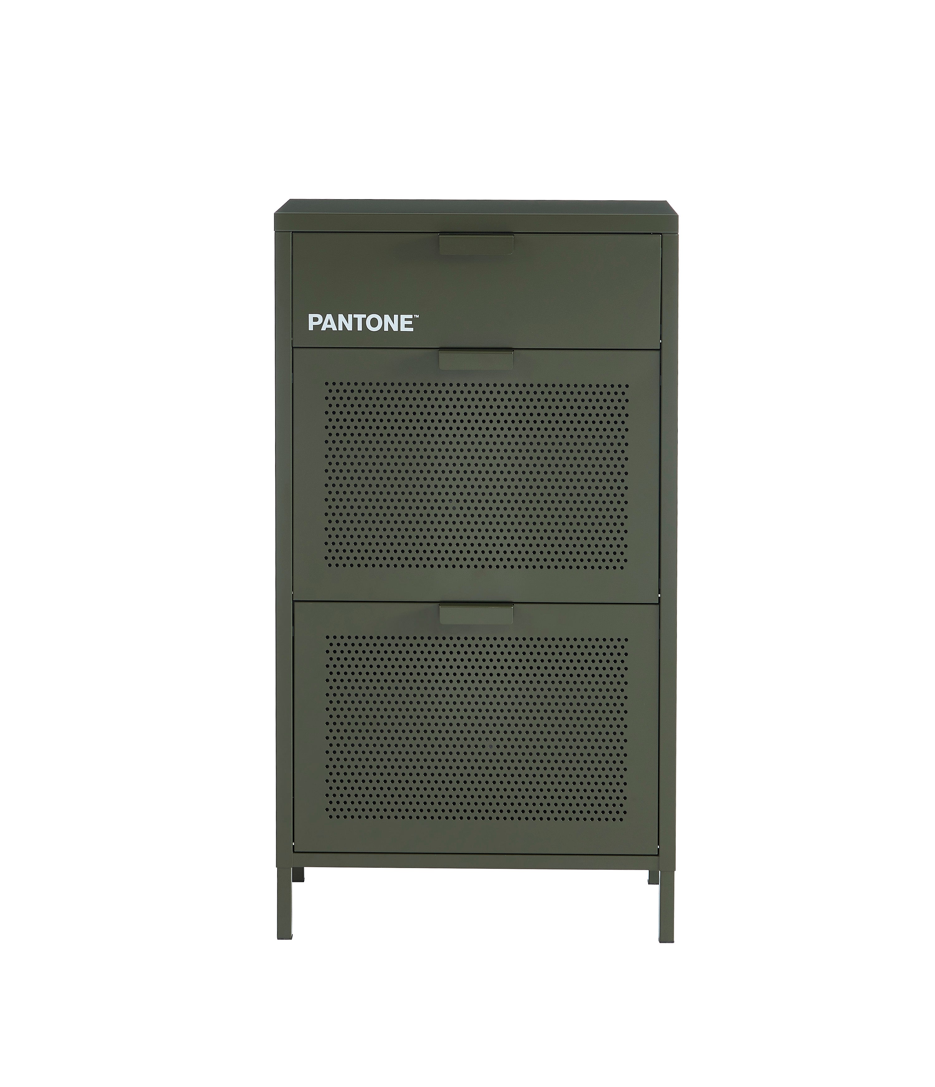 PANTONE® Metal Shoe Cabinet – Olive green