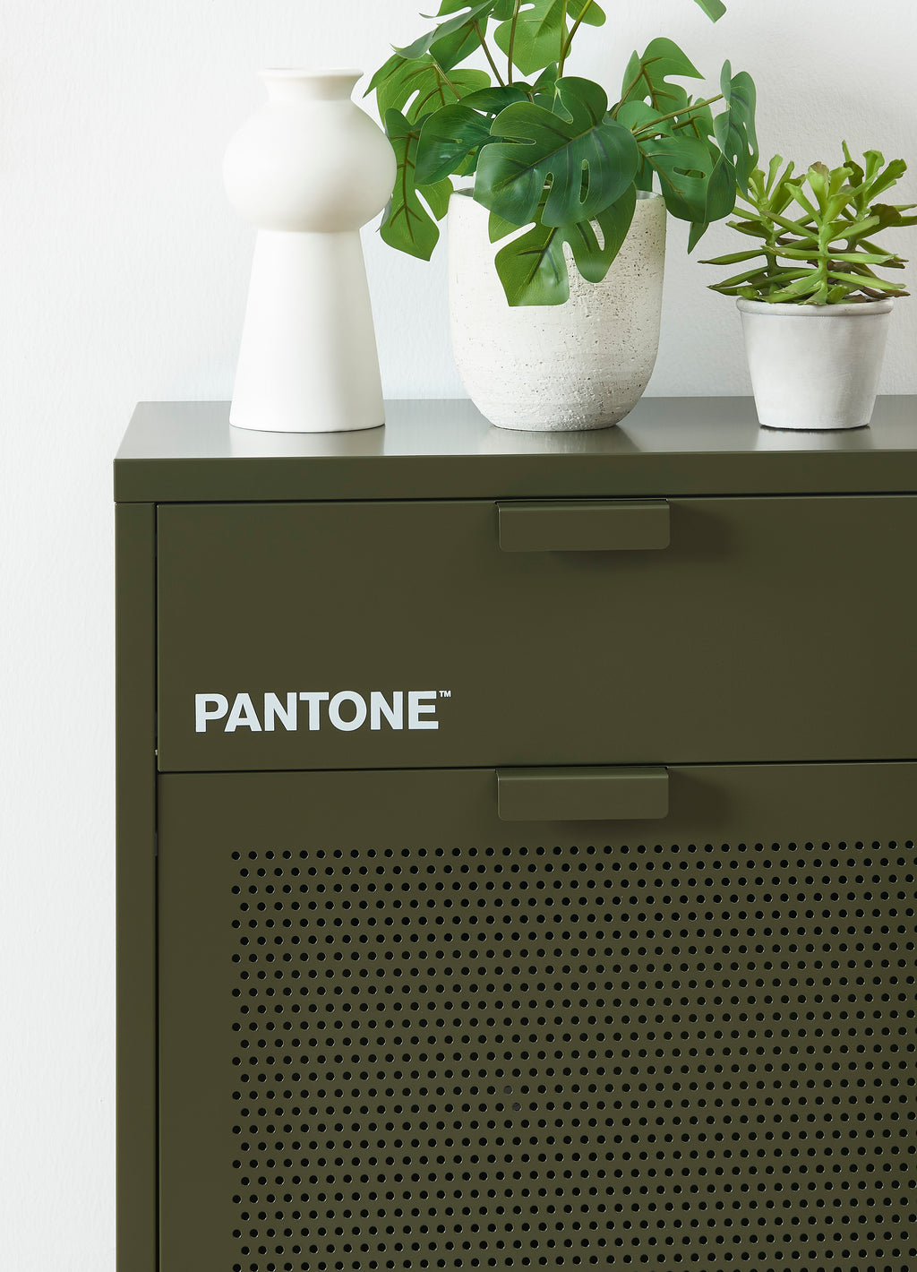 PANTONE® Metal Shoe Cabinet – Olive green
