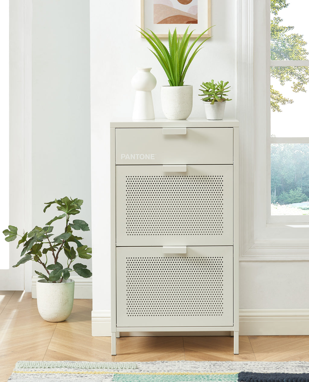 PANTONE® Metal Shoe Cabinet – Sand