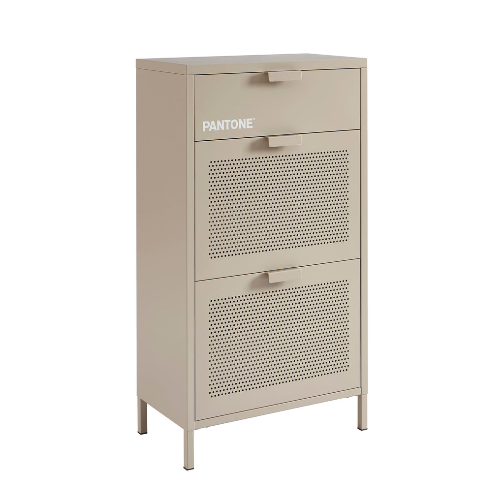 PANTONE® Metal Shoe Cabinet – Taupe