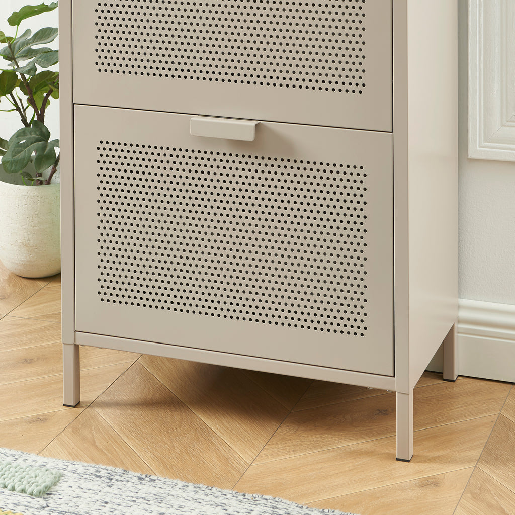 PANTONE® Metal Shoe Cabinet – Taupe