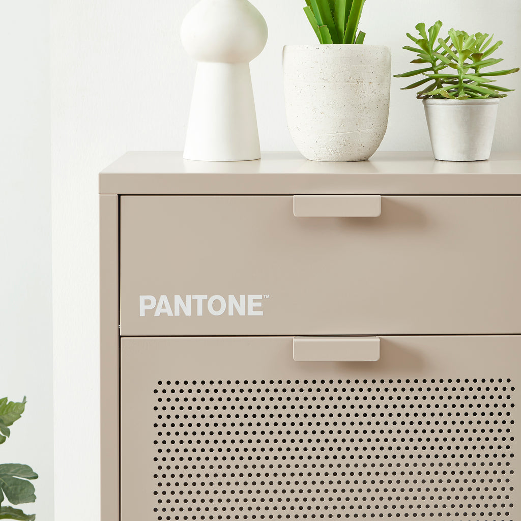 PANTONE® Metal Shoe Cabinet – Taupe