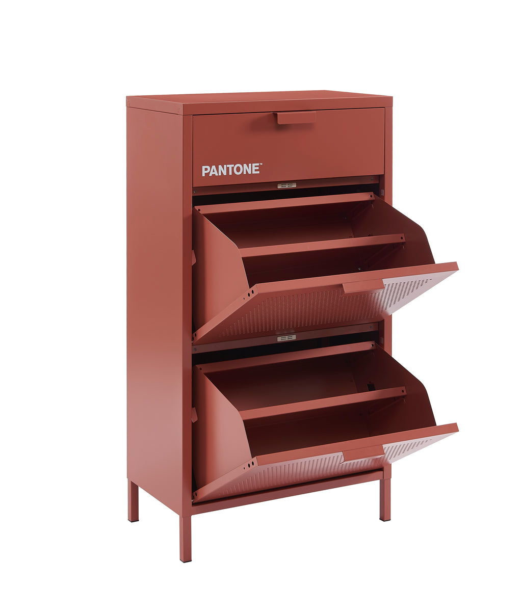 PANTONE® Metal Shoe Cabinet – Terracotta