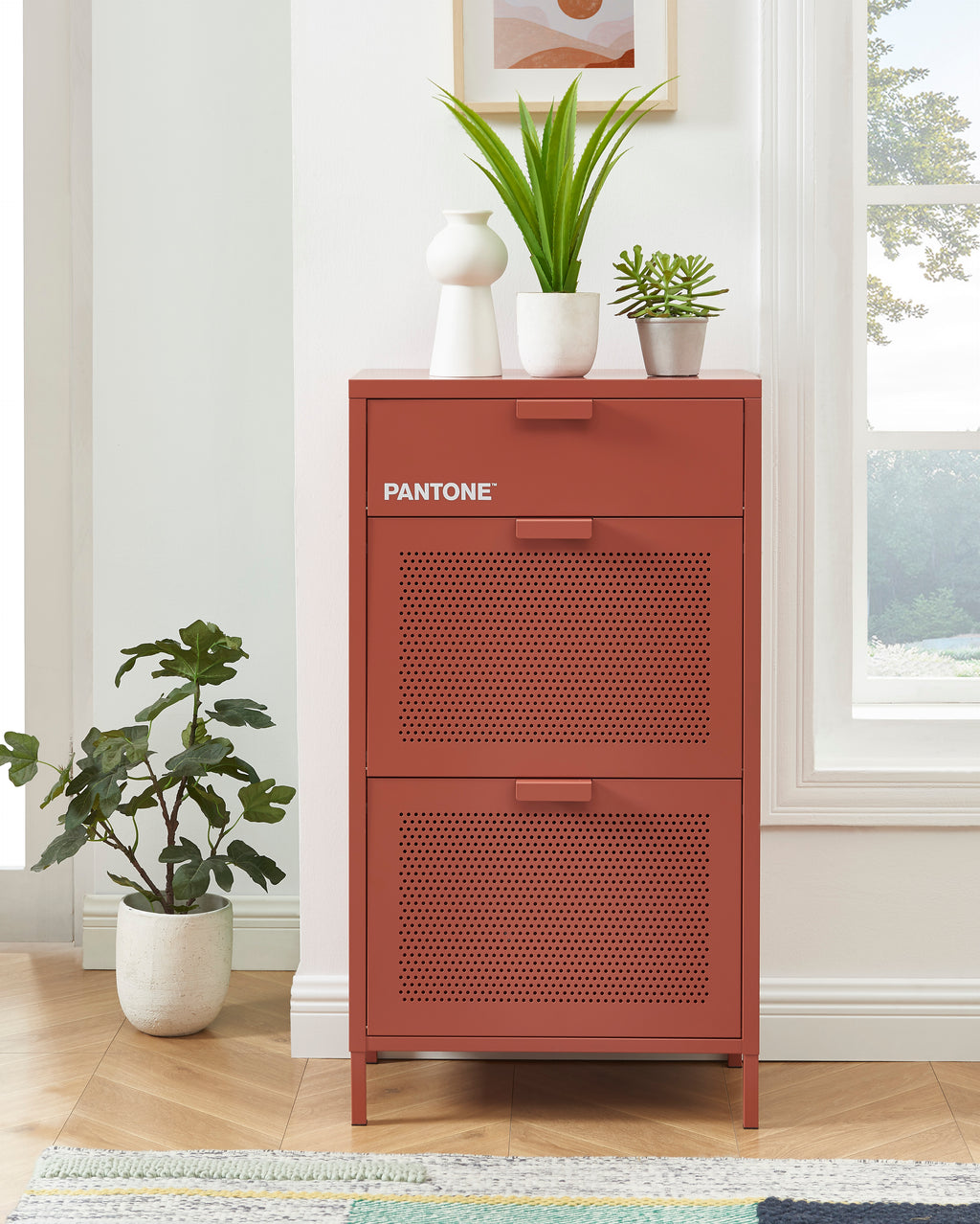 PANTONE® Metal Shoe Cabinet – Terracotta