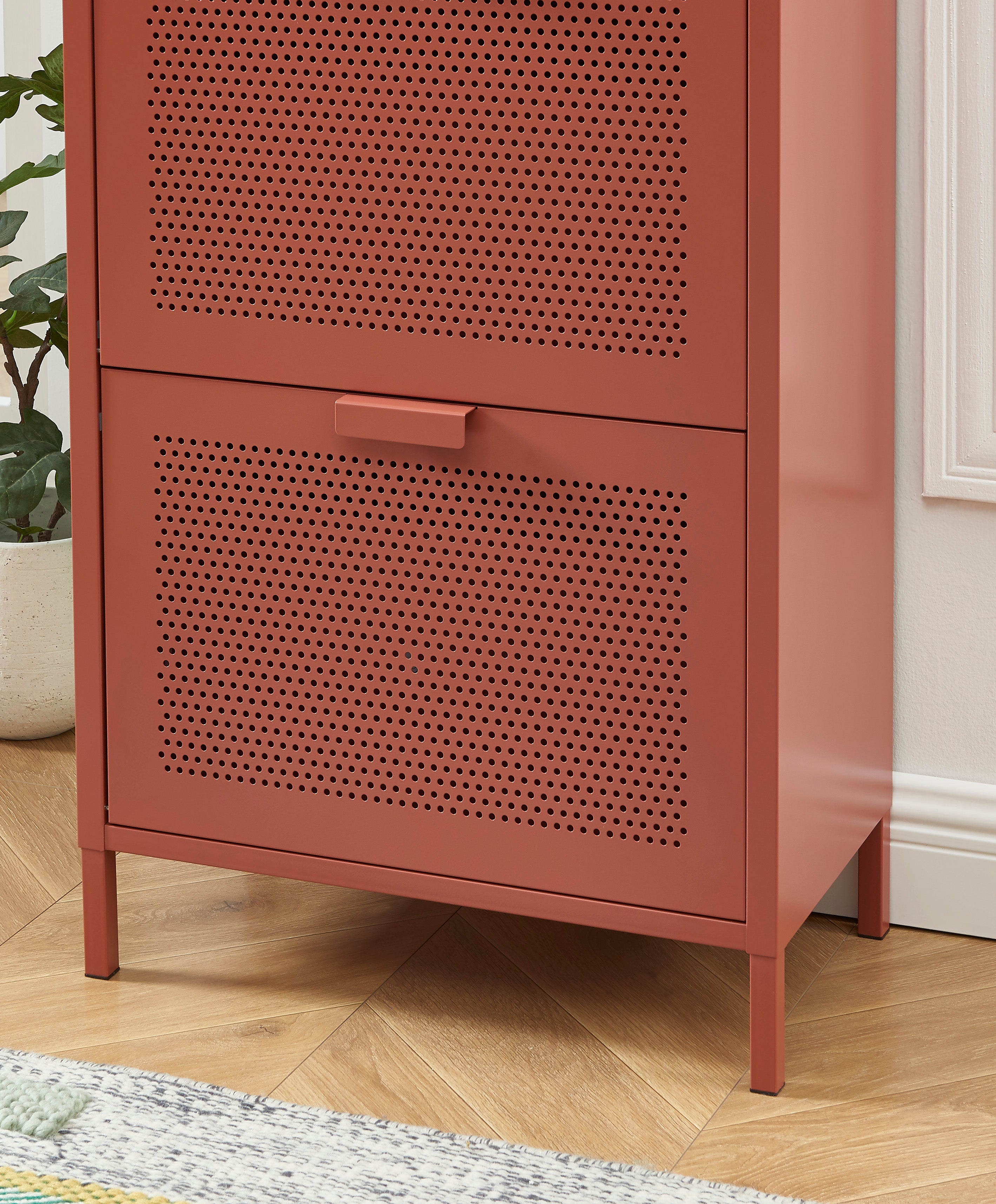 PANTONE® Metal Shoe Cabinet – Terracotta