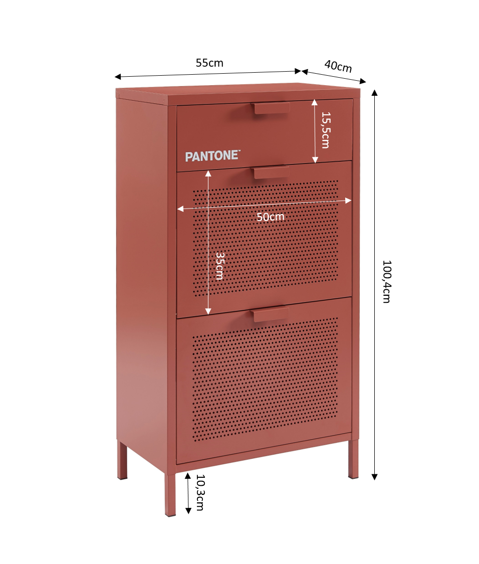 PANTONE® Metal Shoe Cabinet – Terracotta