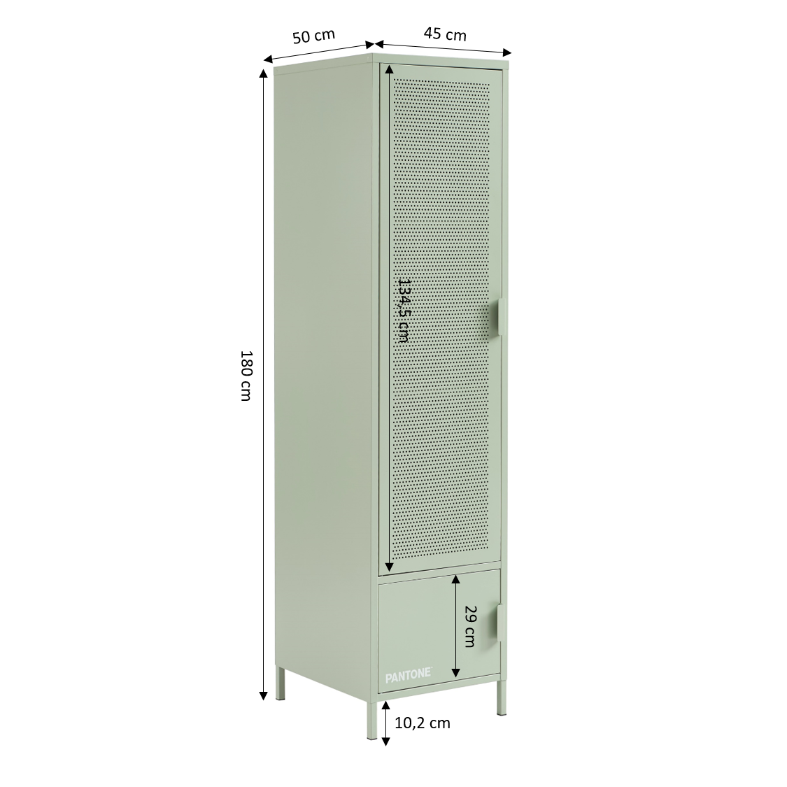 PANTONE® Metal Wardrobe – Almond green
