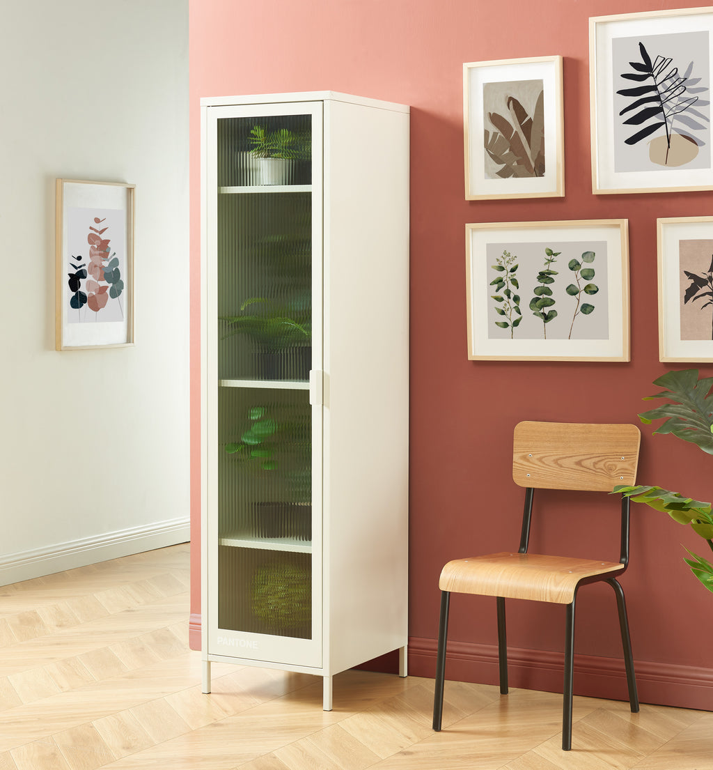 PANTONE® Metal Locker with Fluted Glass Door – Sand