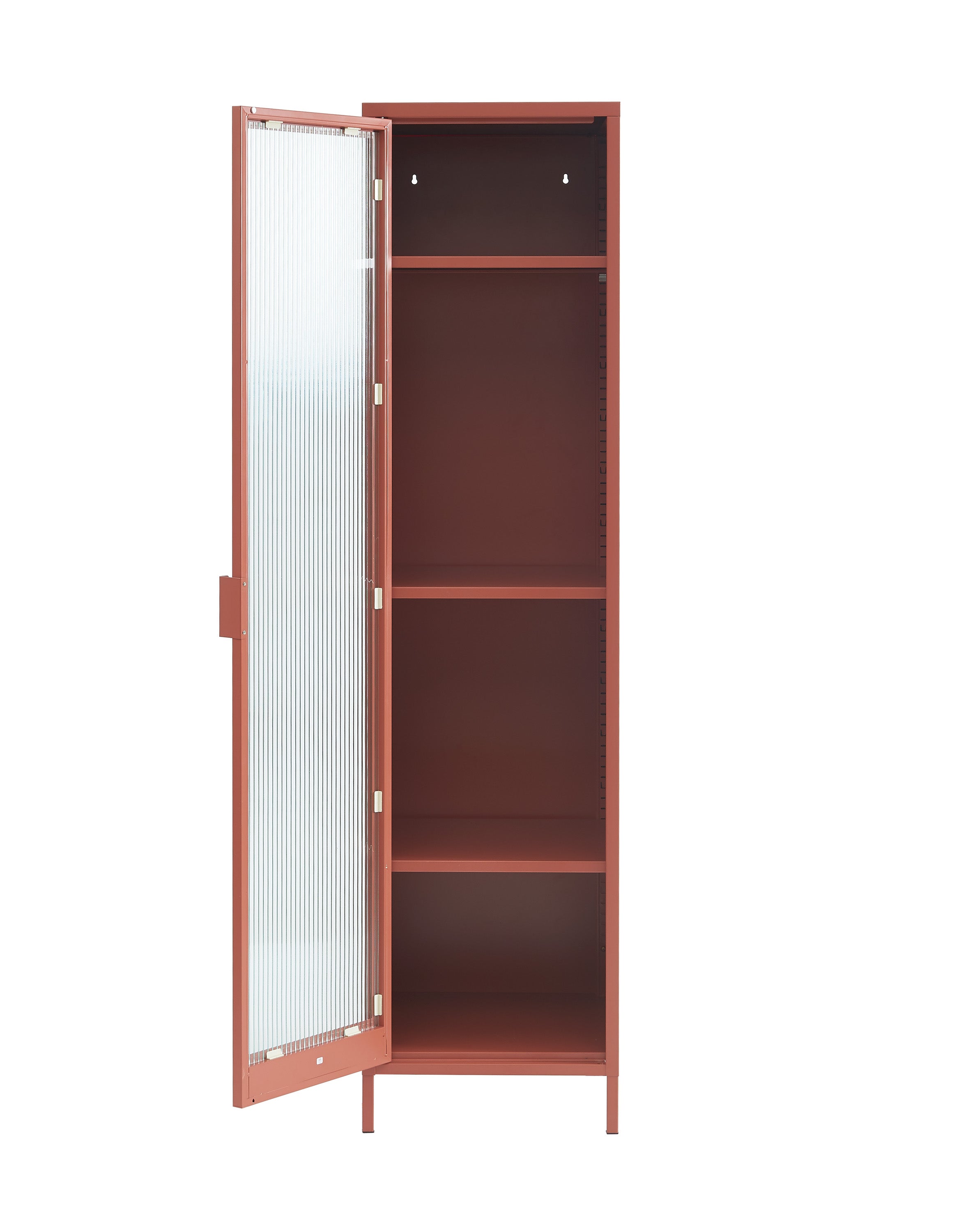 PANTONE® Metal Locker with Fluted Glass Door – Terracotta