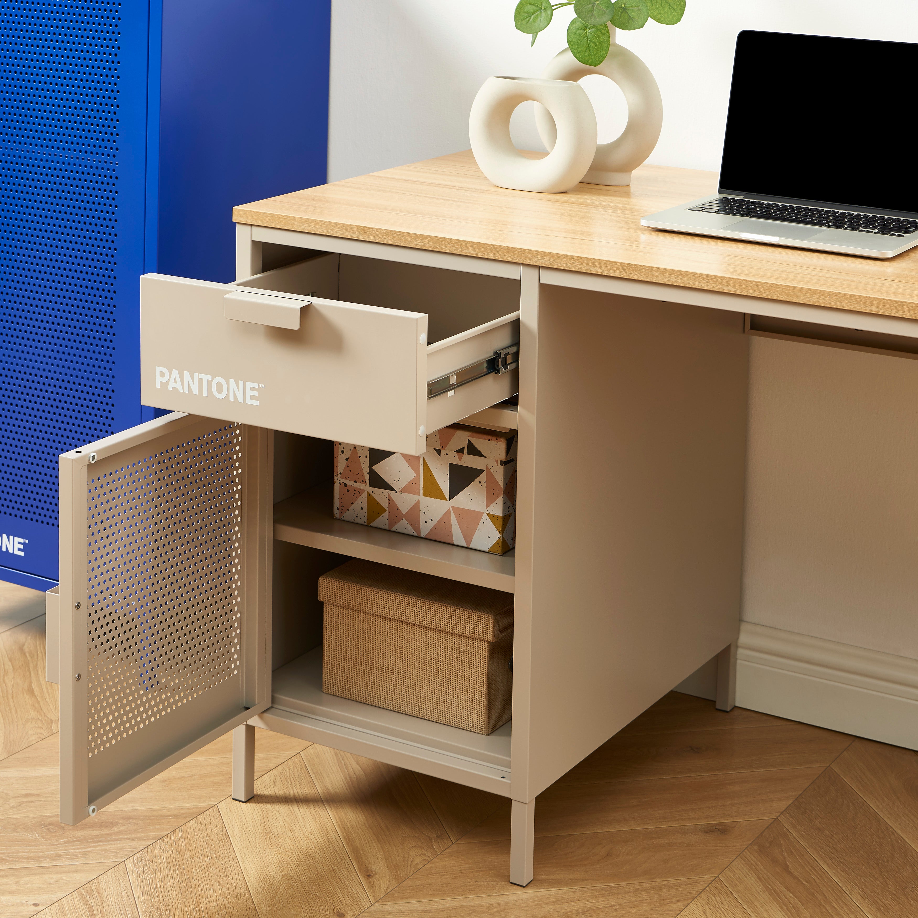 PANTONE® Metal Desk – Taupe