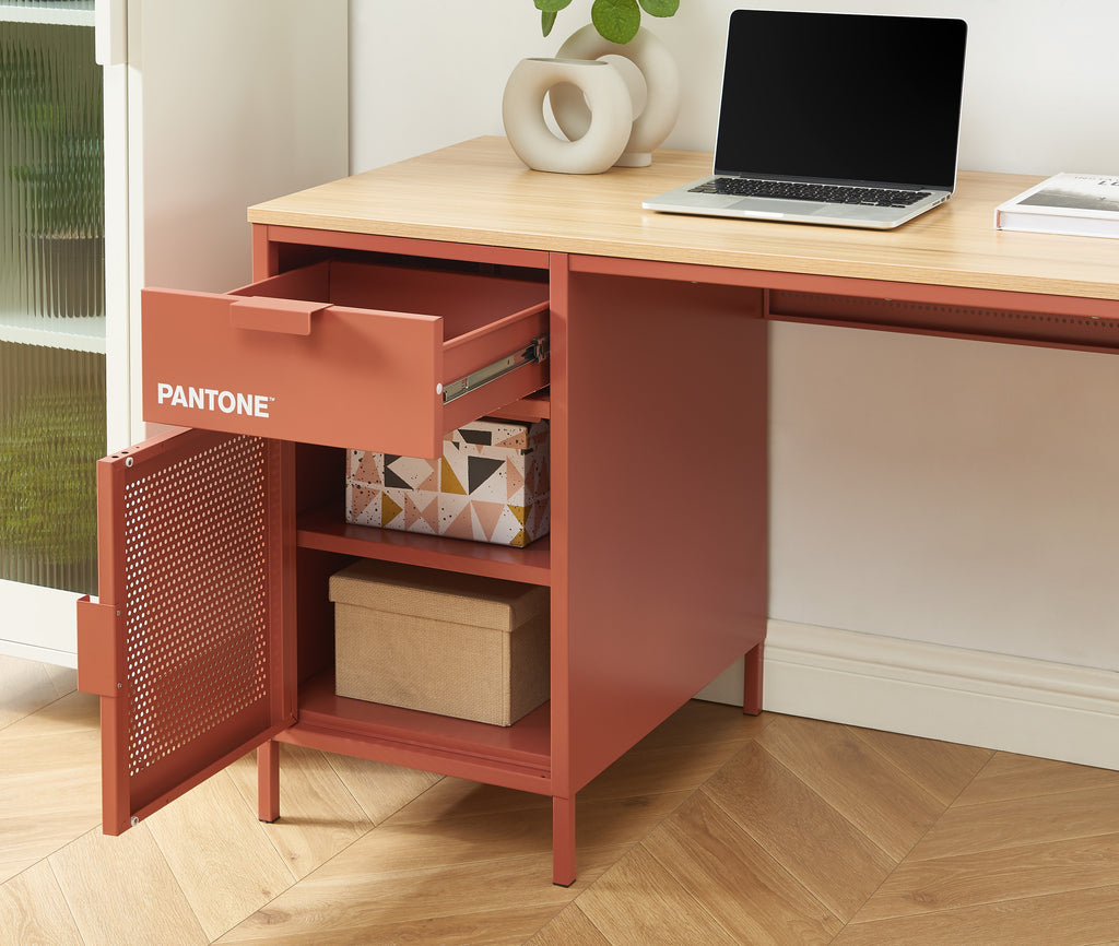 PANTONE® Metal Desk – Terracotta