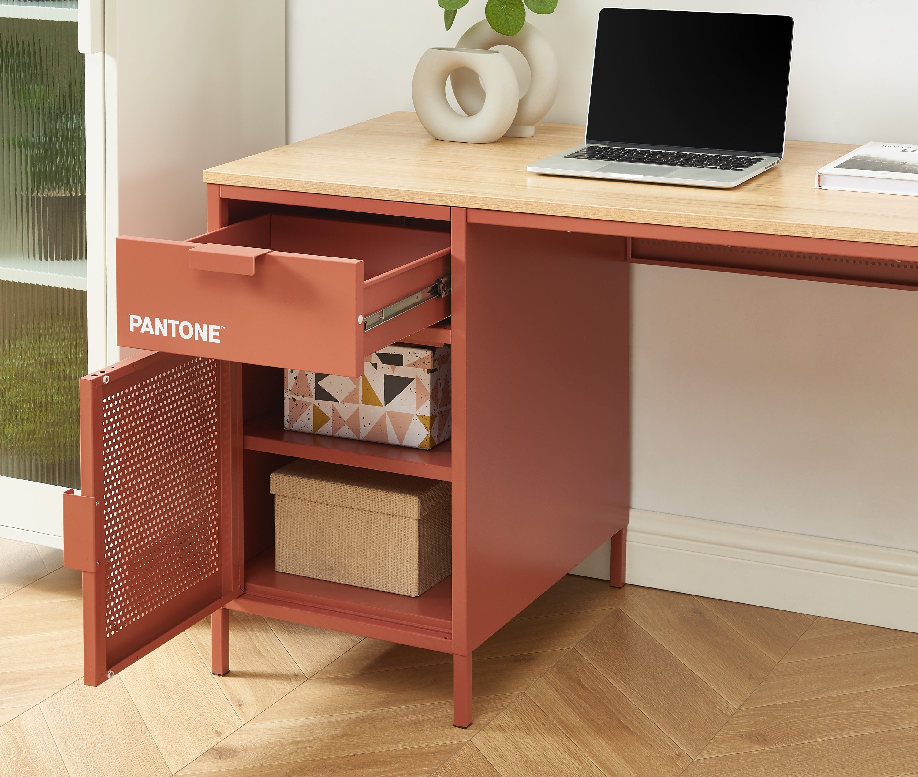 PANTONE® Metal Desk – Terracotta