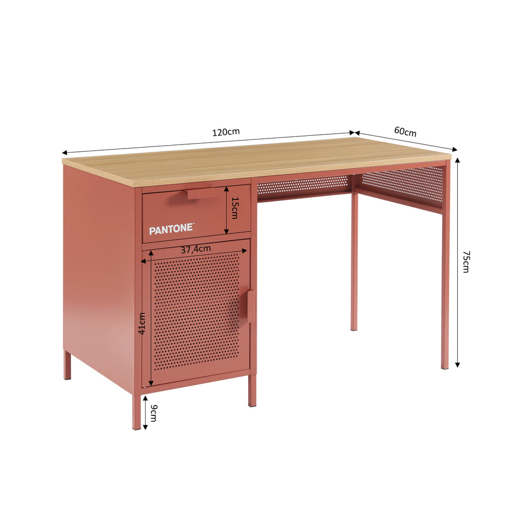 PANTONE® Metal Desk – Terracotta