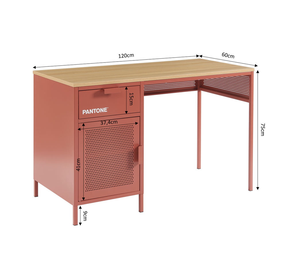 PANTONE® Metal Desk – Terracotta