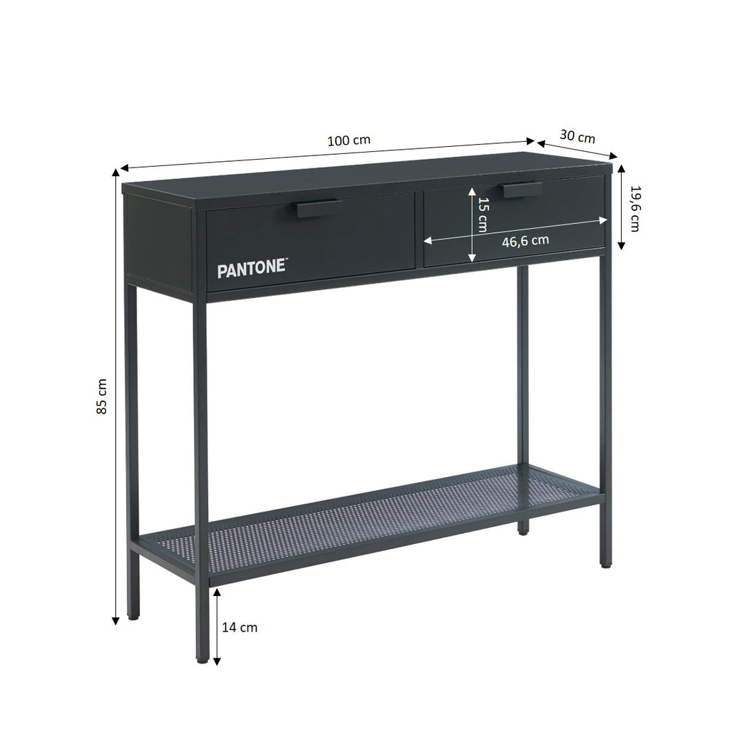 PANTONE® Metal Console Table – Anthracite