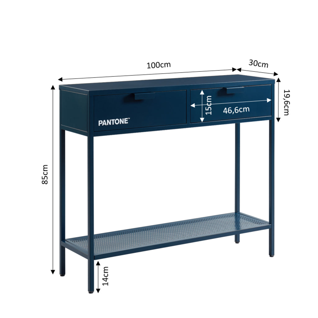 PANTONE® Metal Console Table – Midnight blue