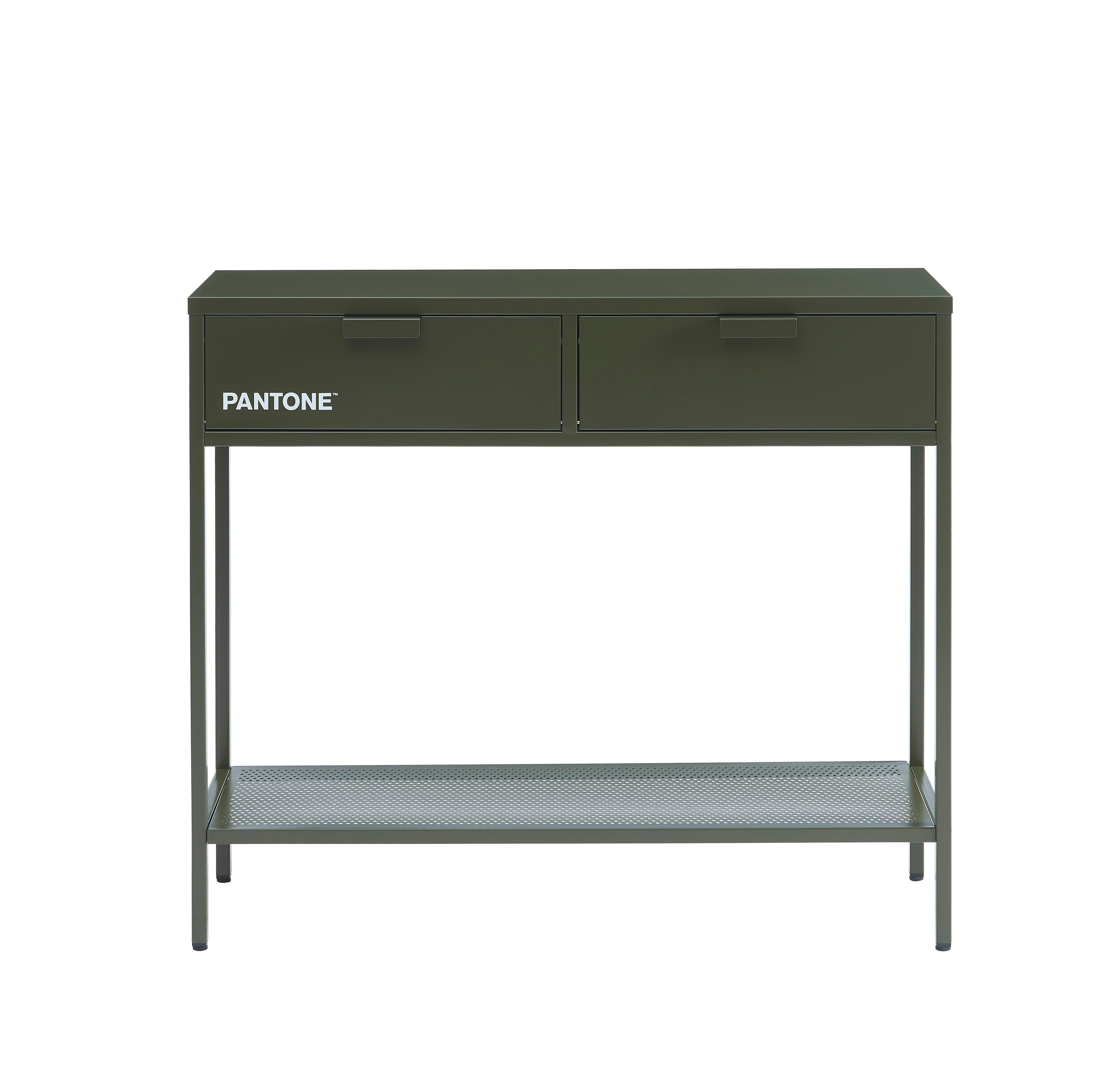 PANTONE® Metal Console Table – Olive green