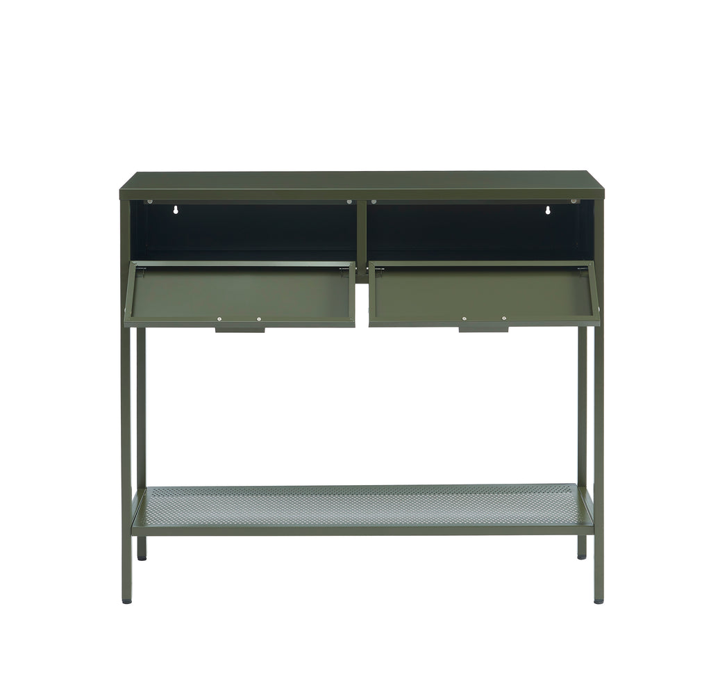 PANTONE® Metal Console Table – Olive green