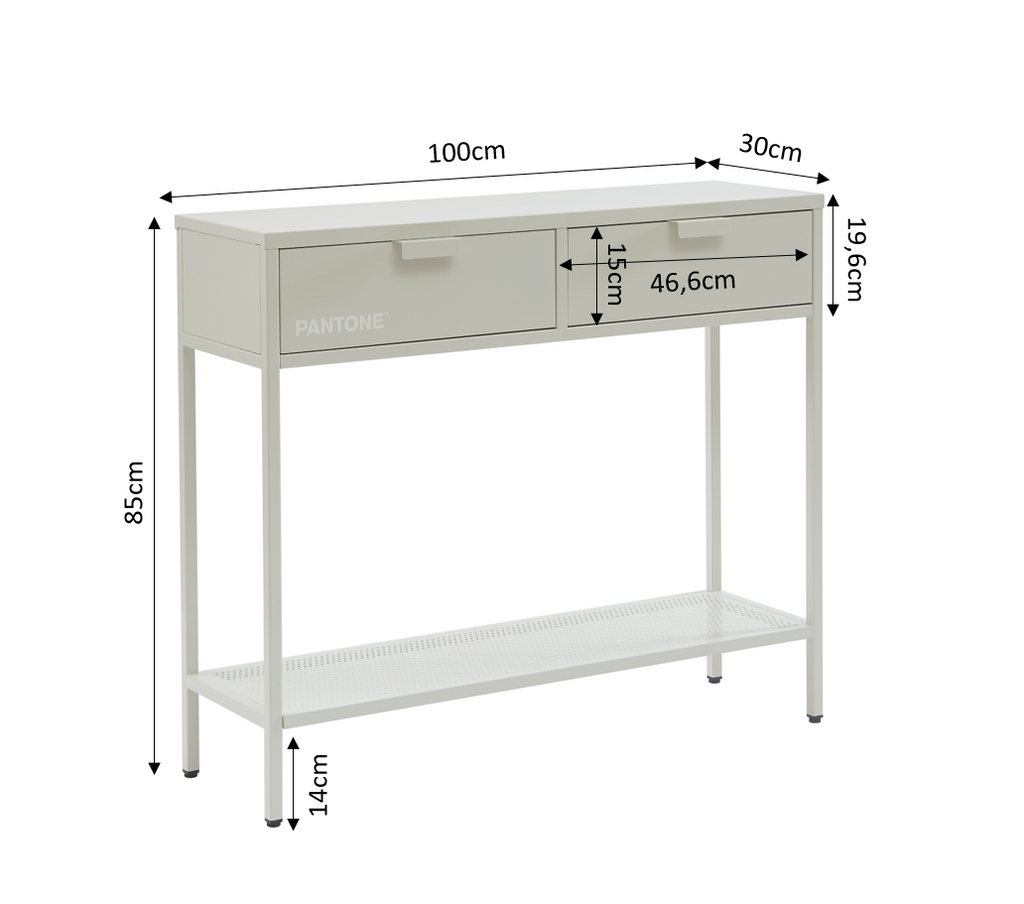PANTONE® Metal Console Table – Sand