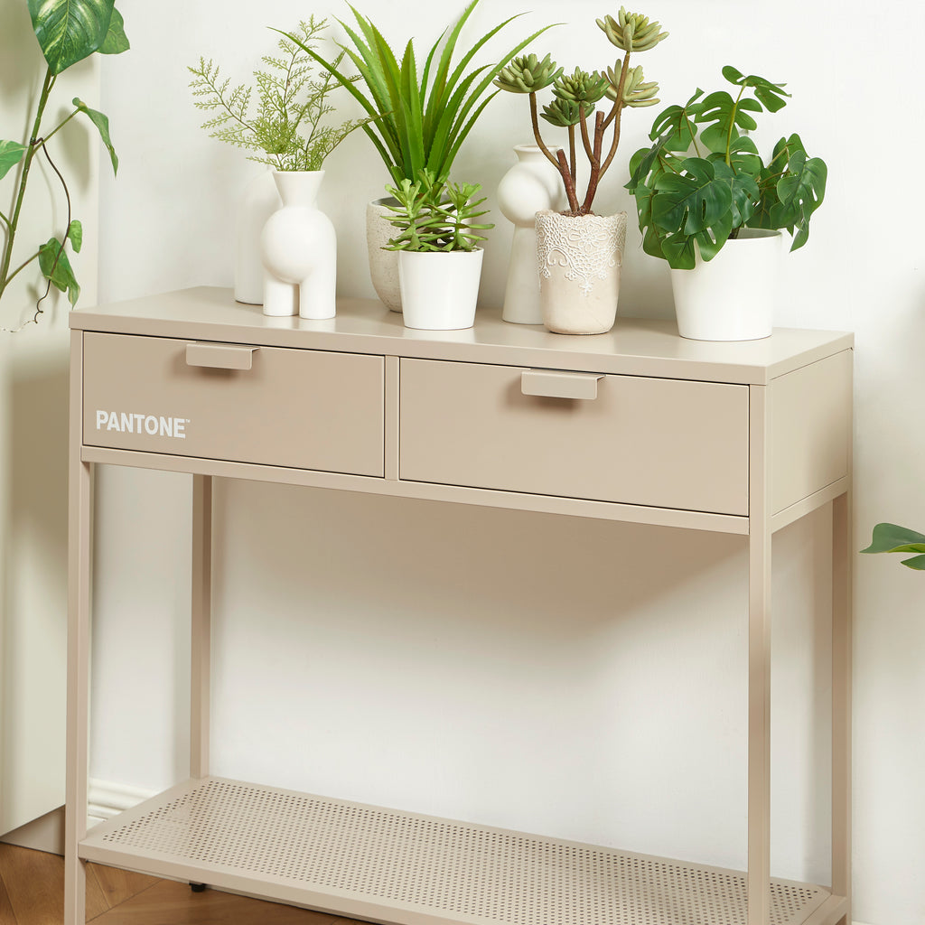 PANTONE® Metal Console Table – Taupe