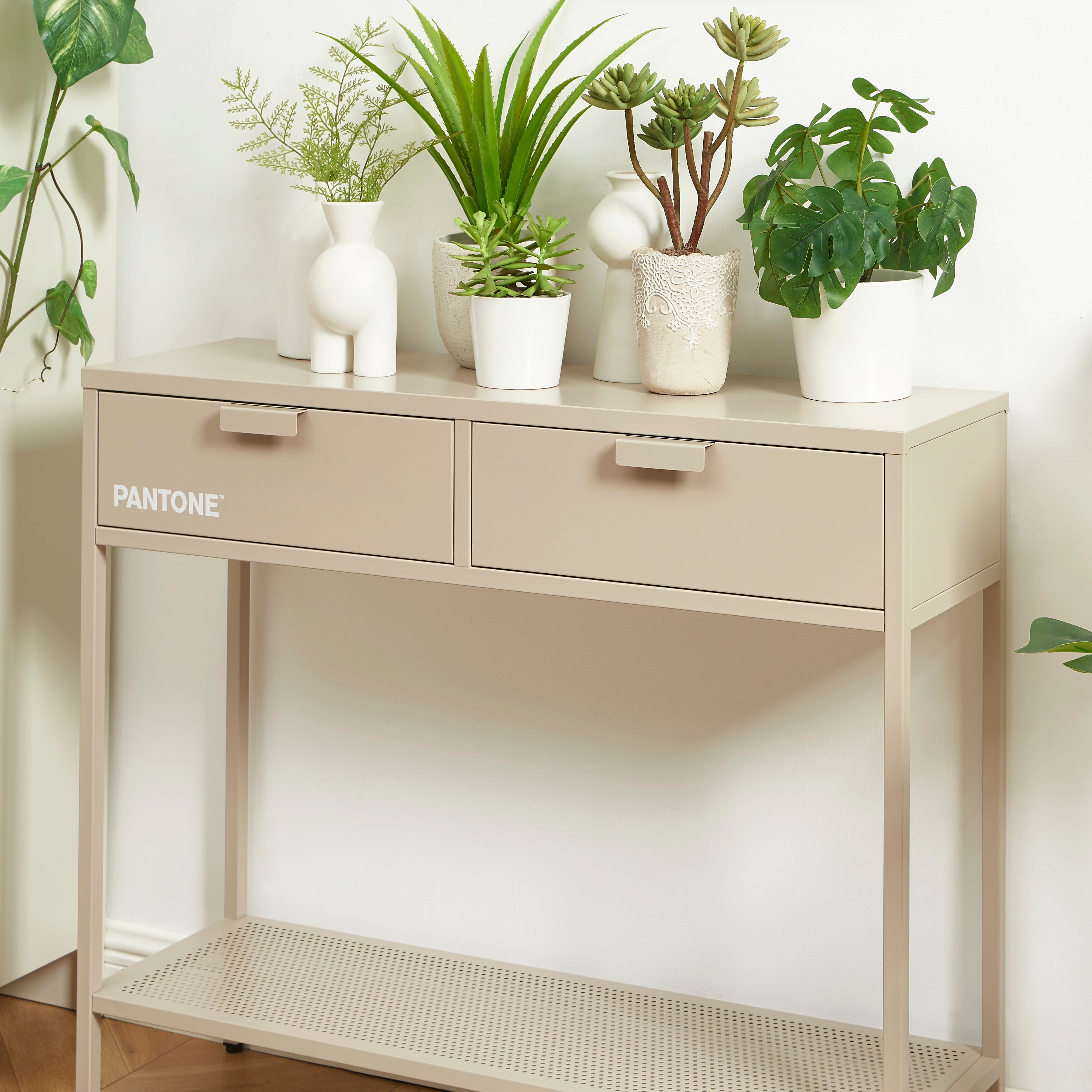 PANTONE® Metal Console Table – Taupe