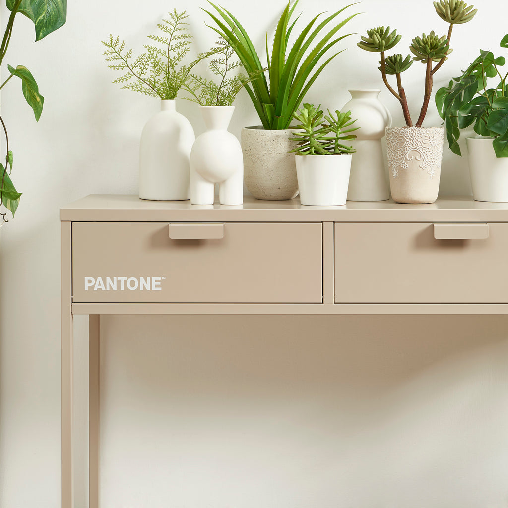 PANTONE® Metal Console Table – Taupe