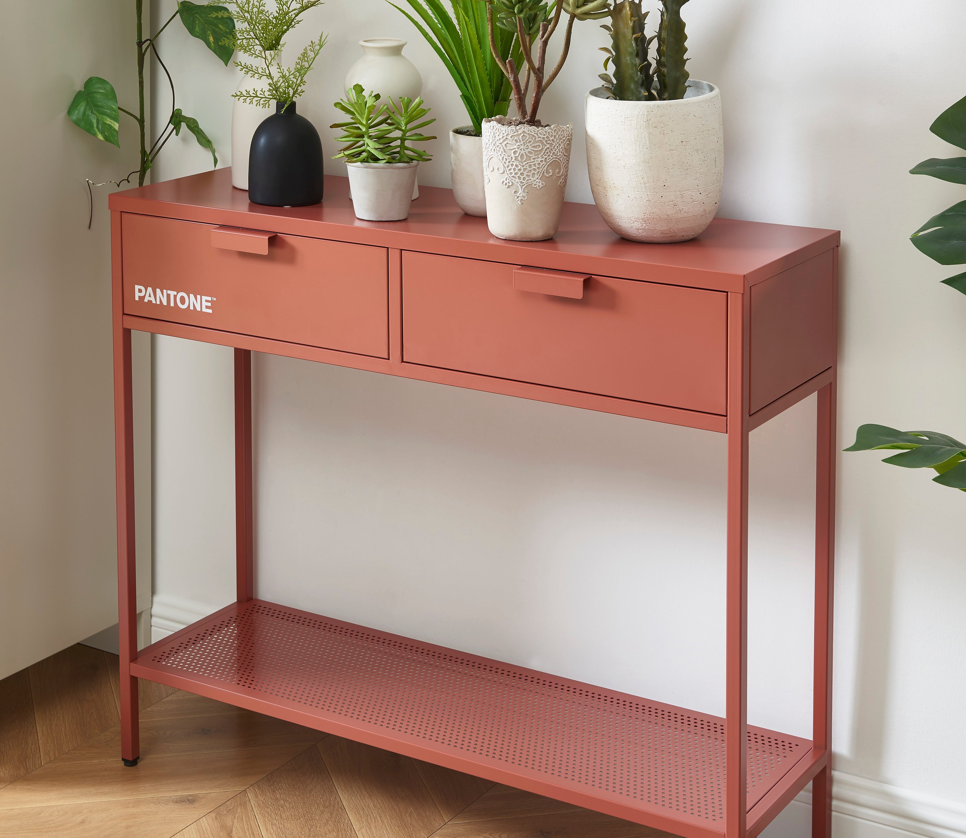 PANTONE® Metal Console Table – Terracotta