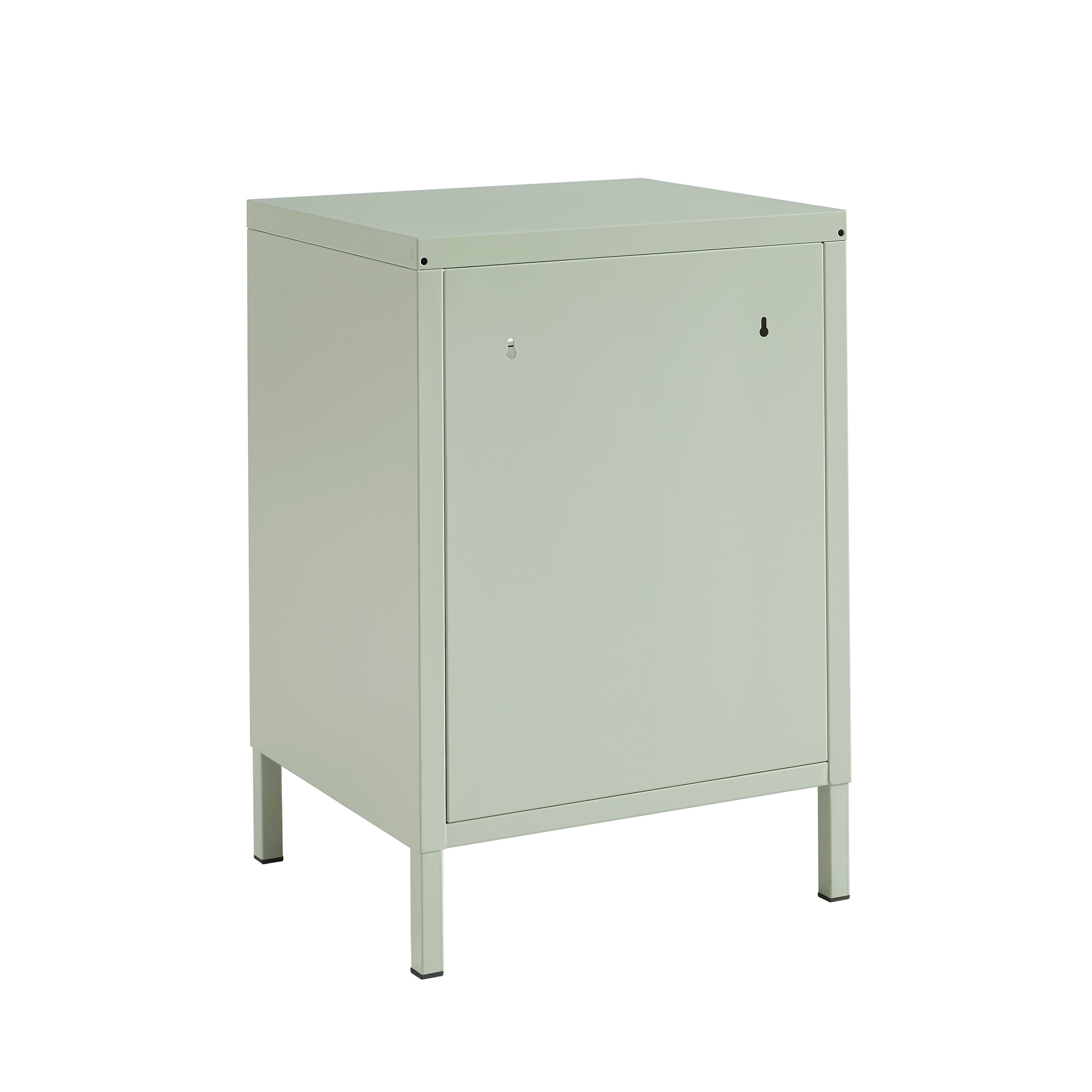 PANTONE® Metal 2-Drawer Nightstand – Almond green
