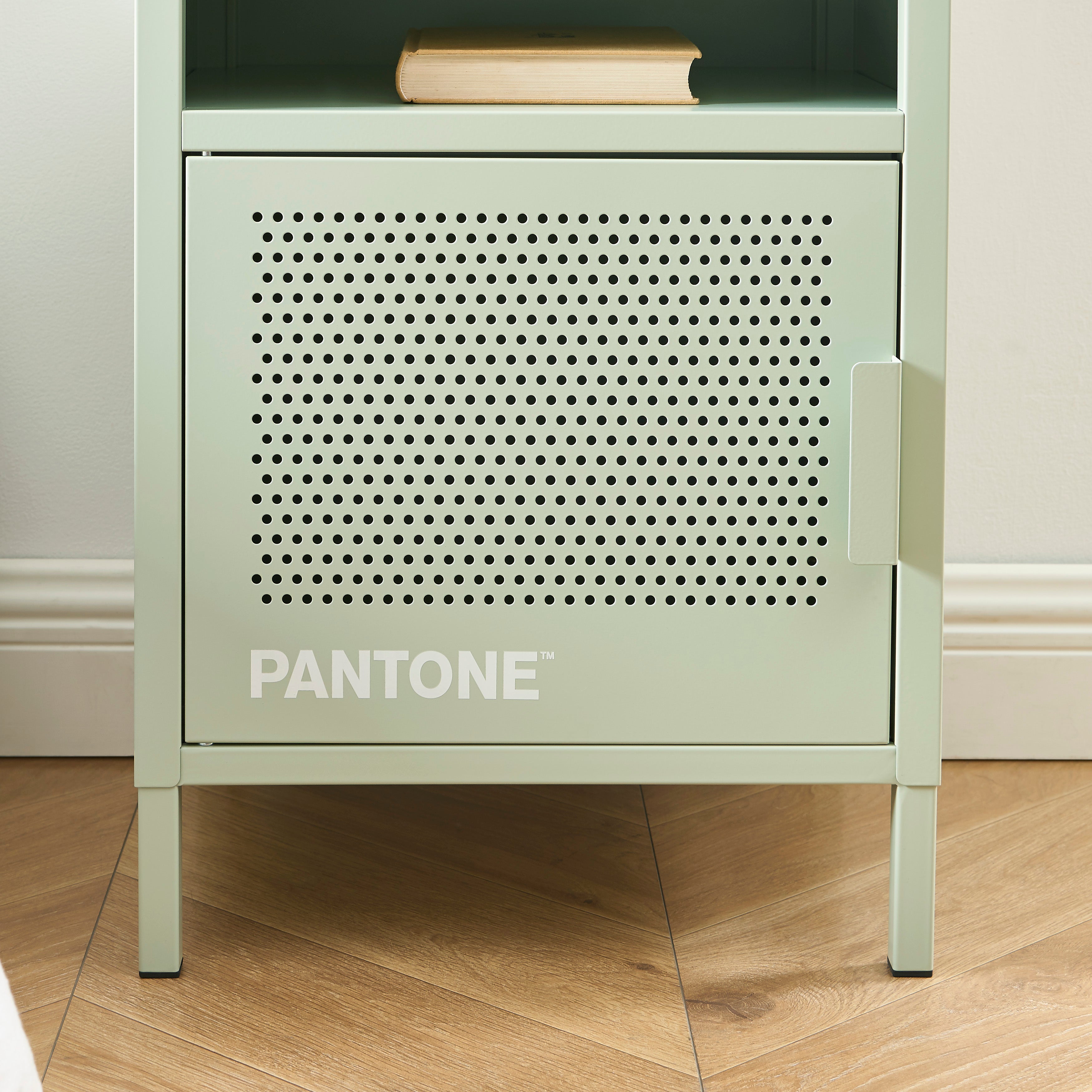 PANTONE® Metal Nightstand – Almond green