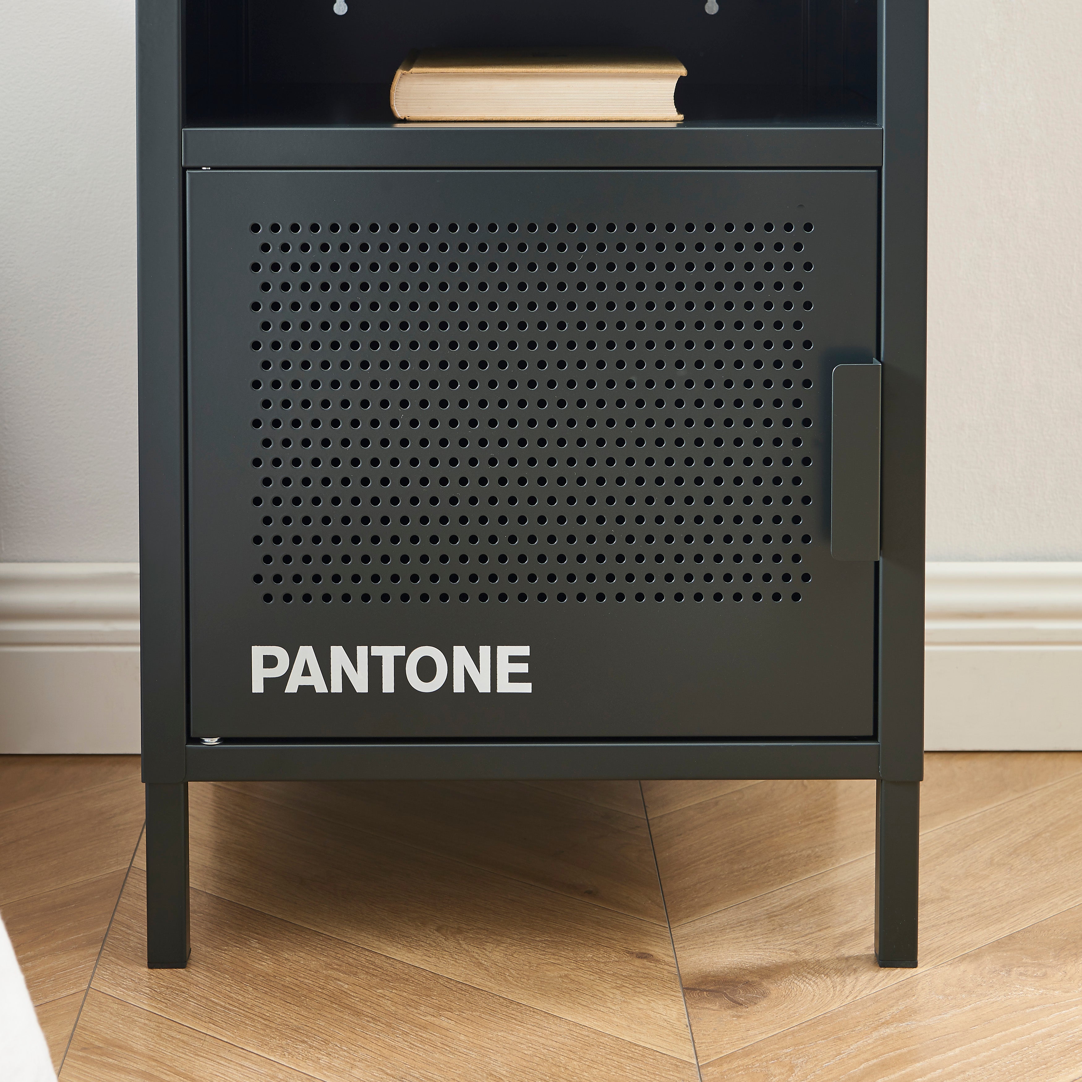 PANTONE® Metal 2-Drawer Nightstand – Anthracite