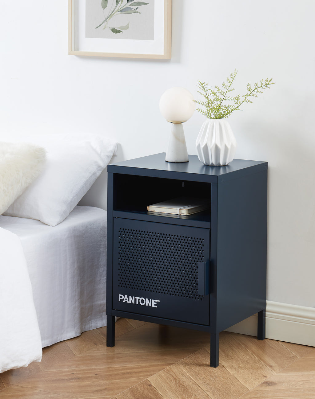 PANTONE® Metal Nightstand – Midnight blue