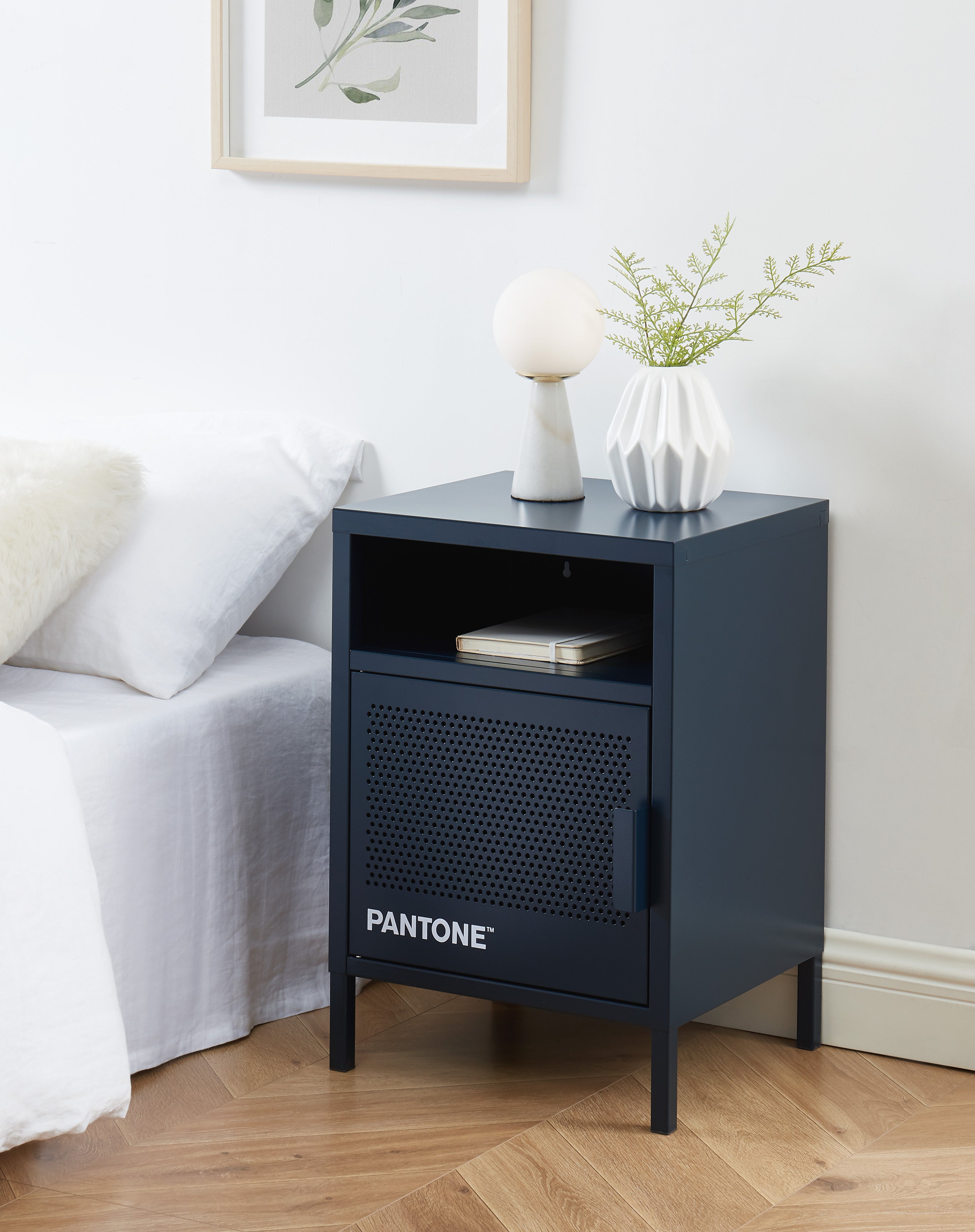 PANTONE® Metal Nightstand – Midnight blue