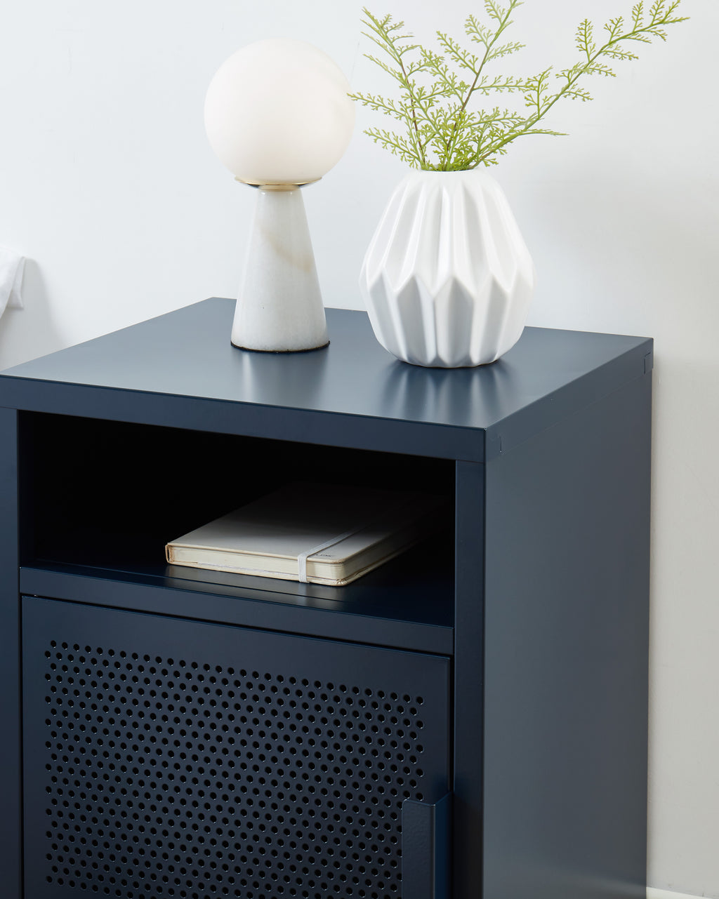 PANTONE® Metal 2-Drawer Nightstand – Midnight blue