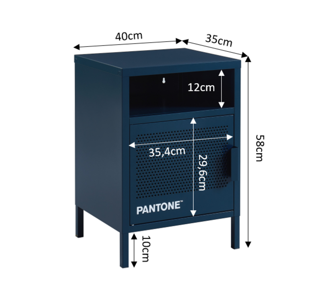 PANTONE® Metal Nightstand – Midnight blue