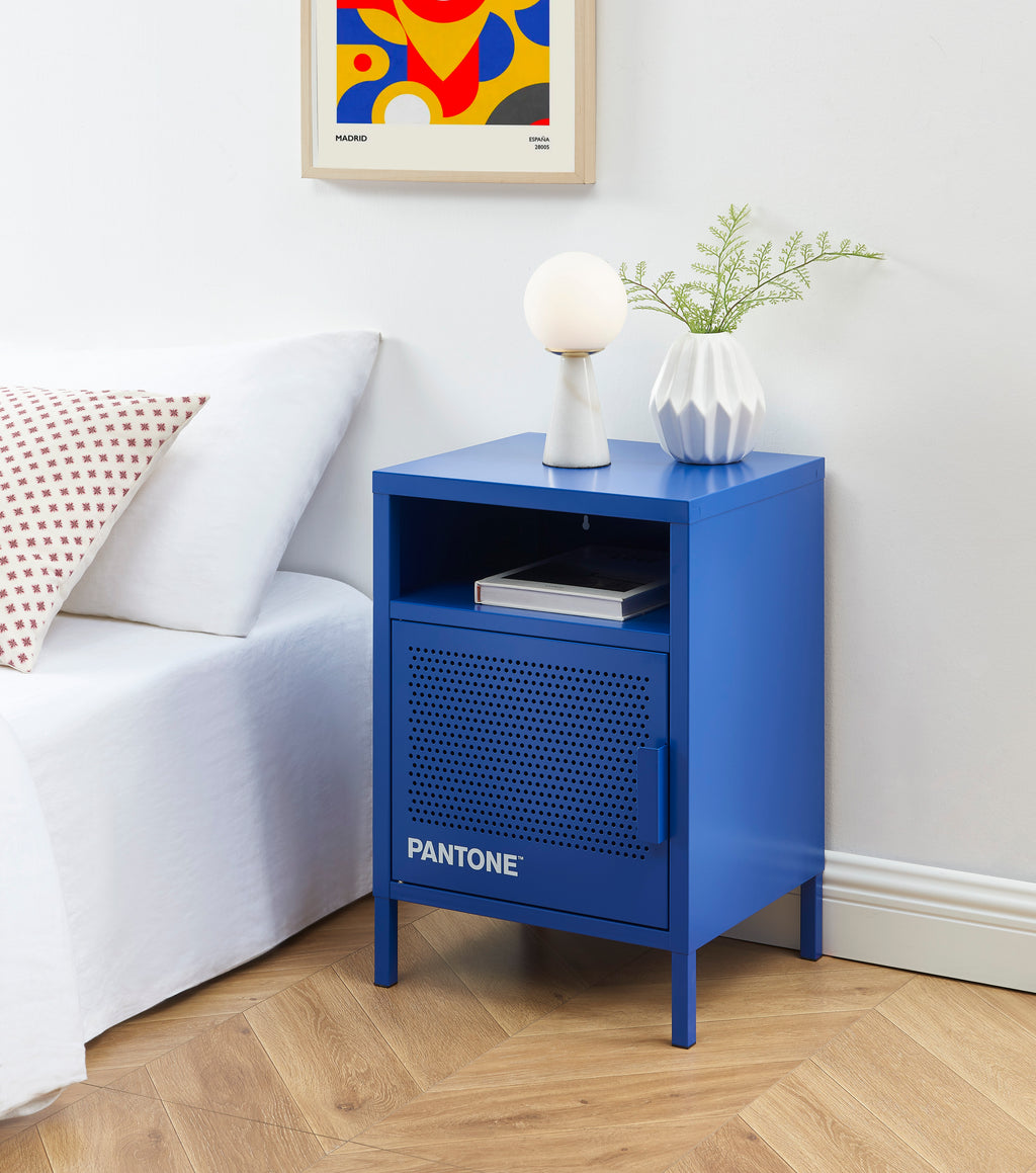 PANTONE® Metal Nightstand – Electric blue