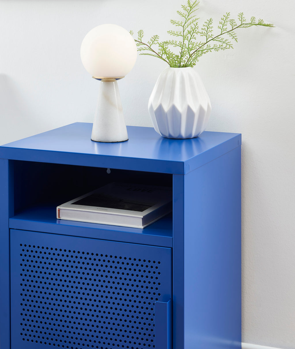 PANTONE® Metal Nightstand – Electric blue