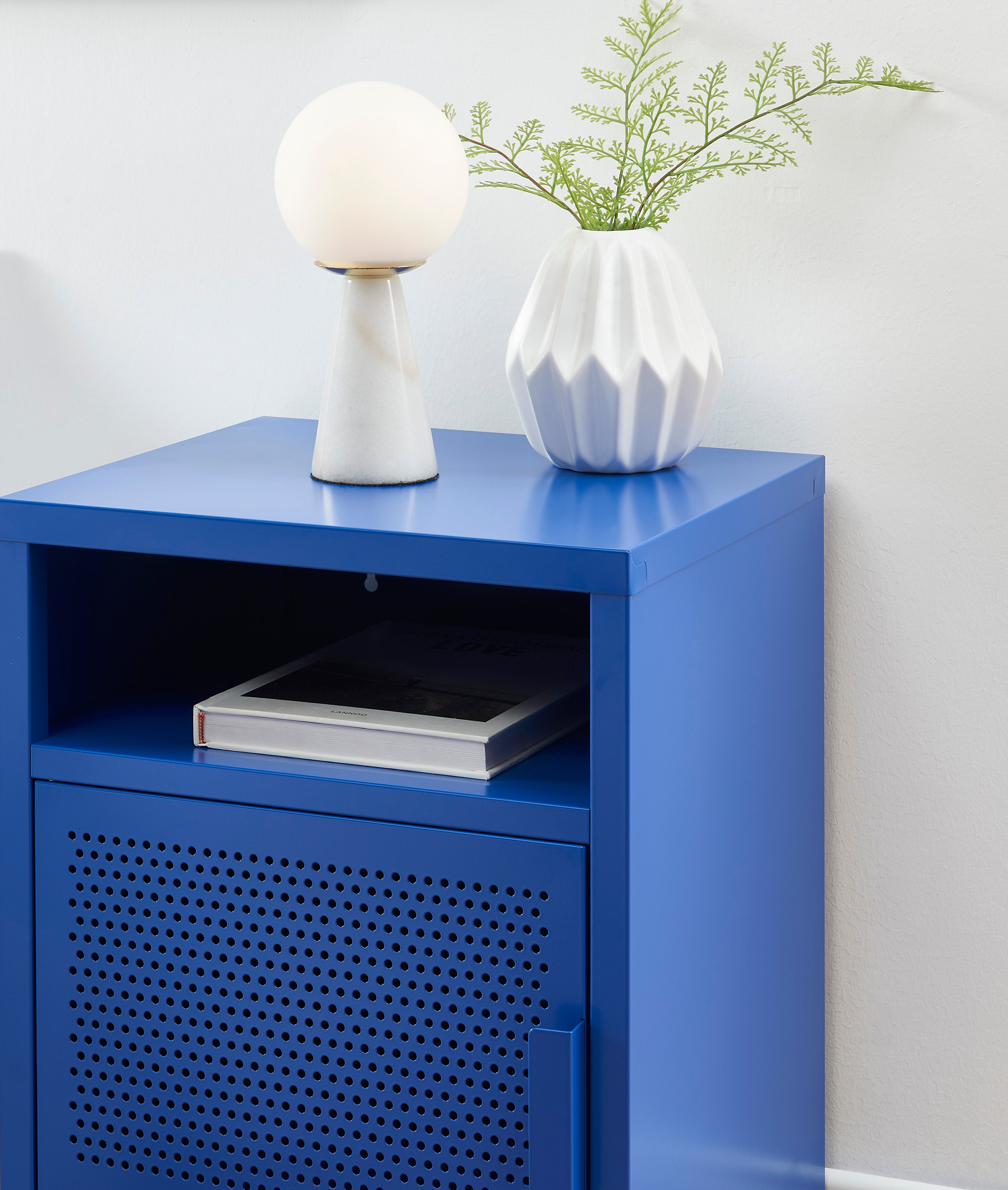 PANTONE® Metal Nightstand – Electric blue