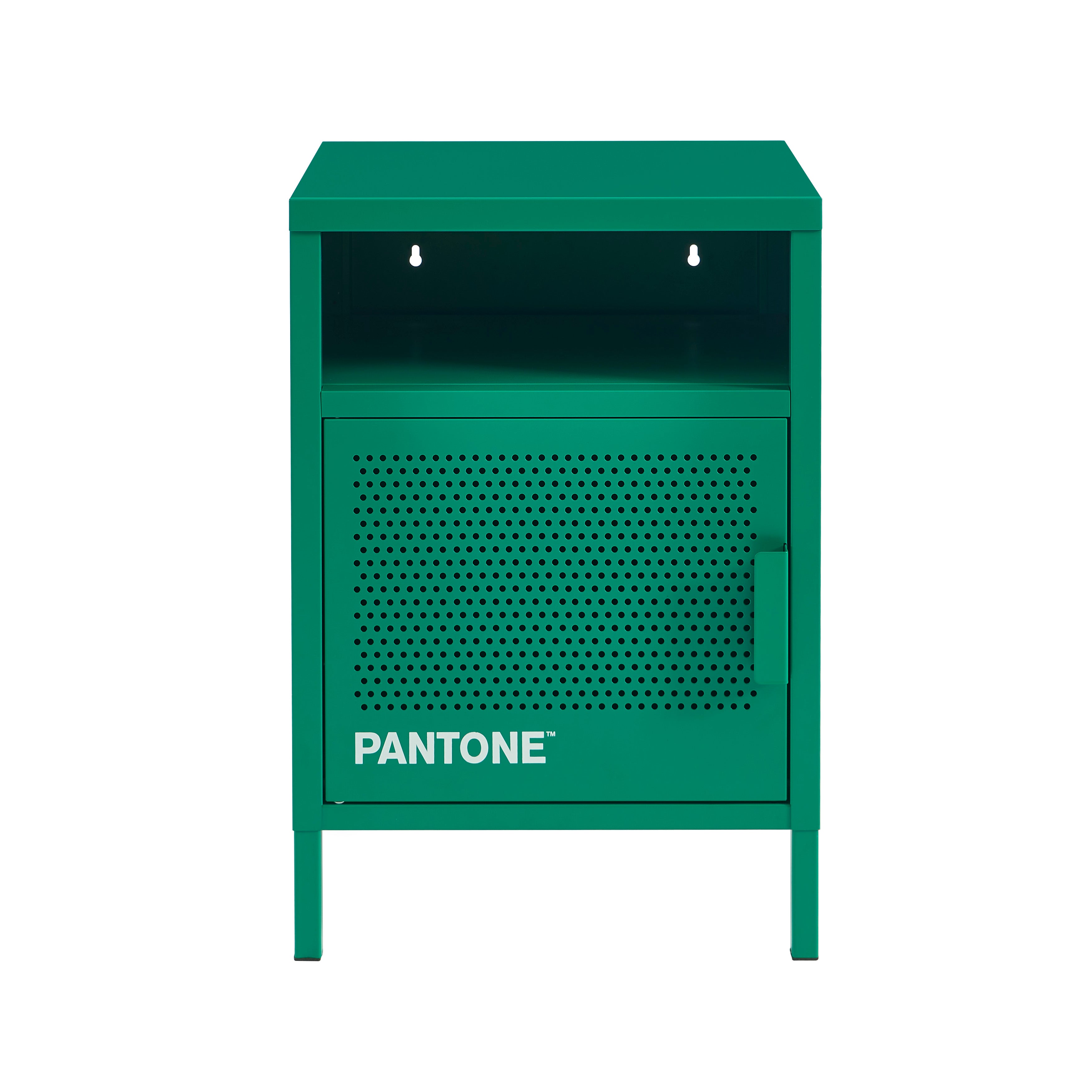 PANTONE® Metal 2-Drawer Nightstand – Emerald green