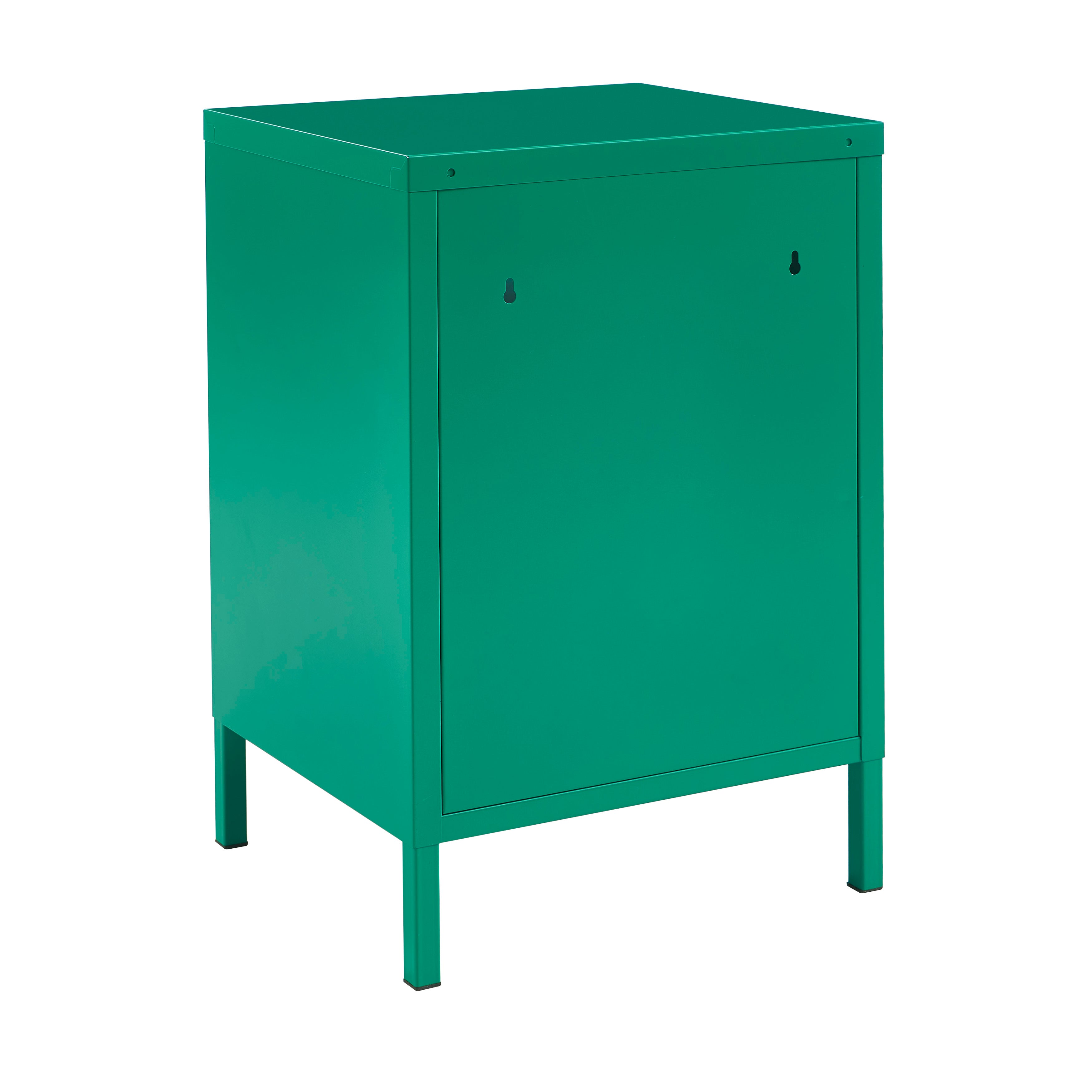 PANTONE® Metal 2-Drawer Nightstand – Emerald green