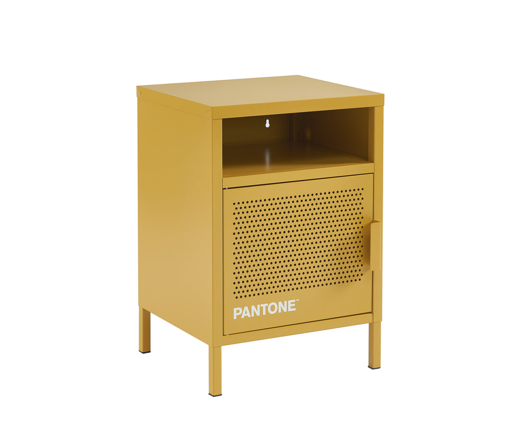 PANTONE® Metal 2-Drawer Nightstand – Mustard