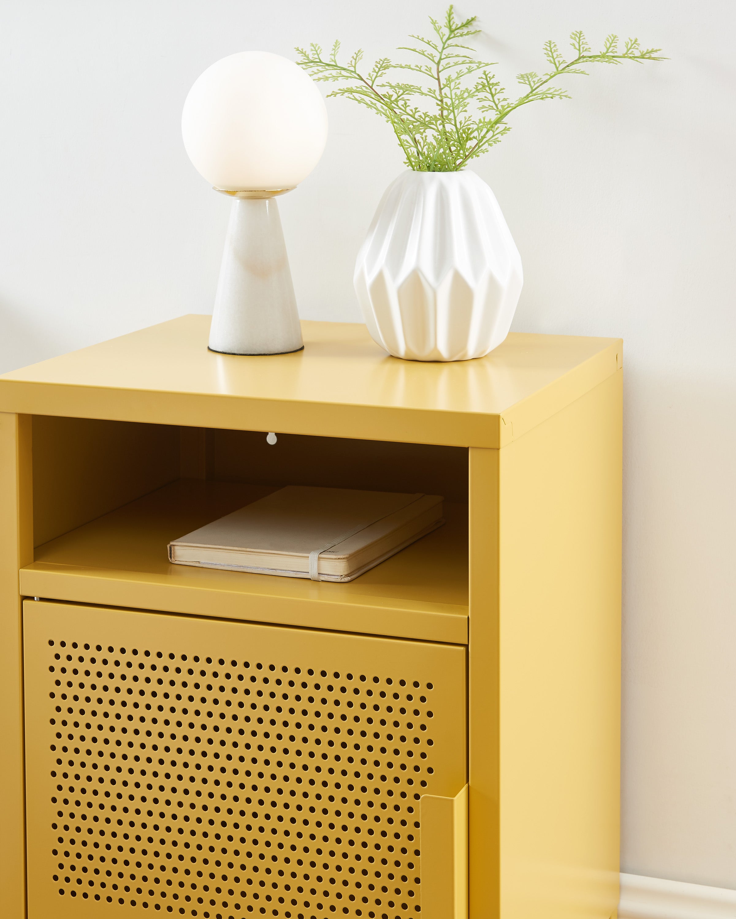 PANTONE® Metal Nightstand – Mustard