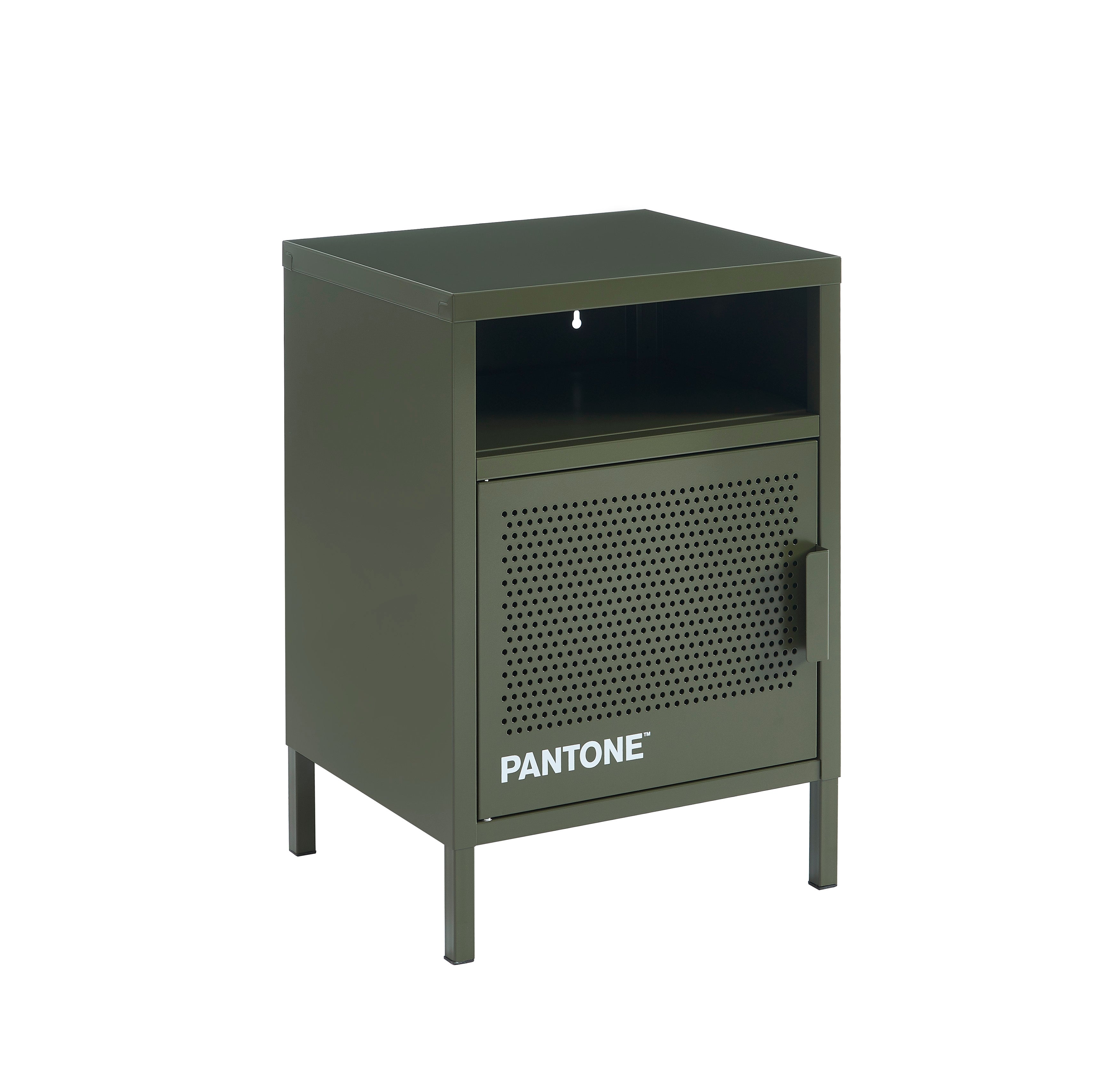 PANTONE® Metal Nightstand – Olive green