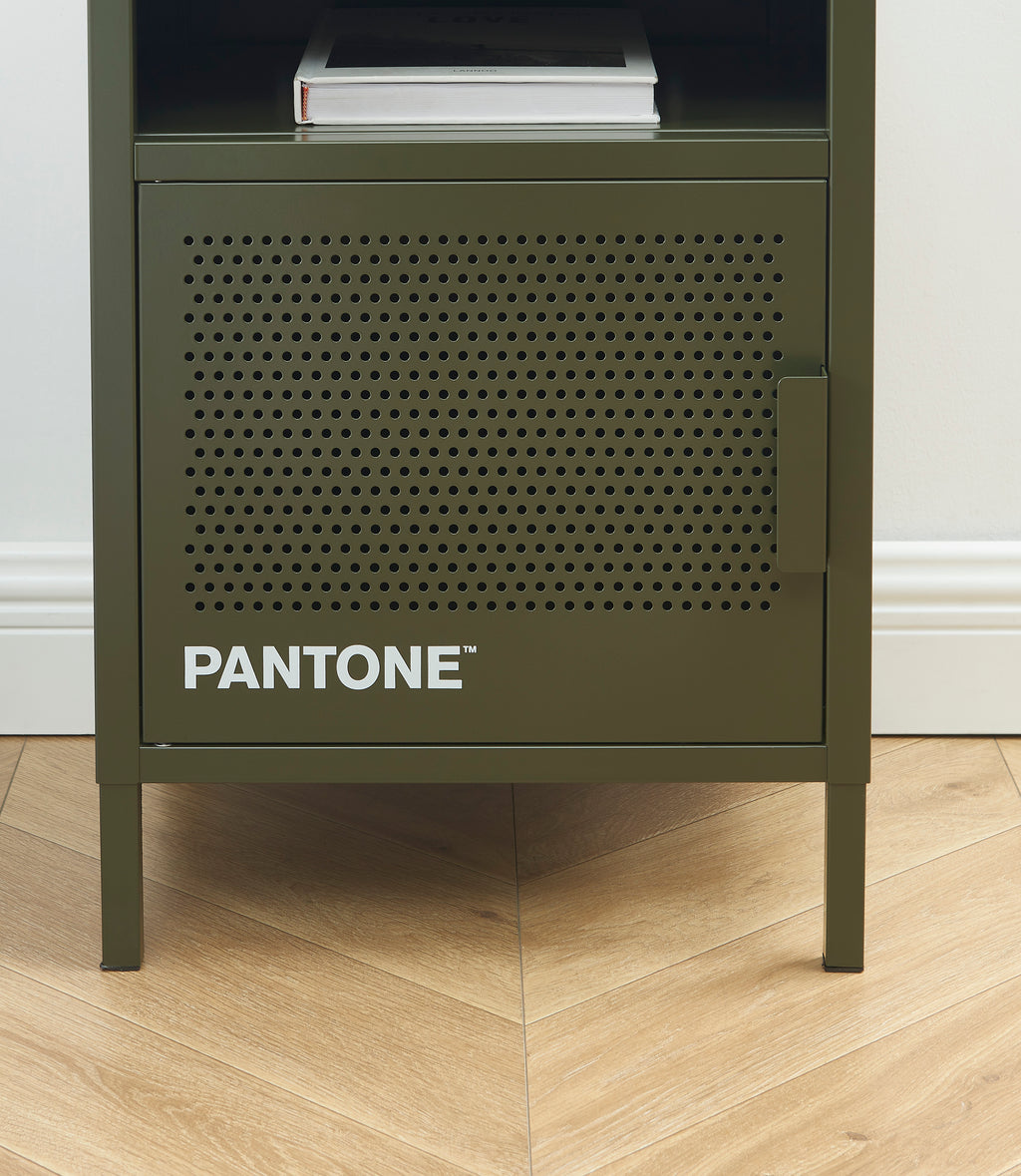 PANTONE® Metal Nightstand – Olive green