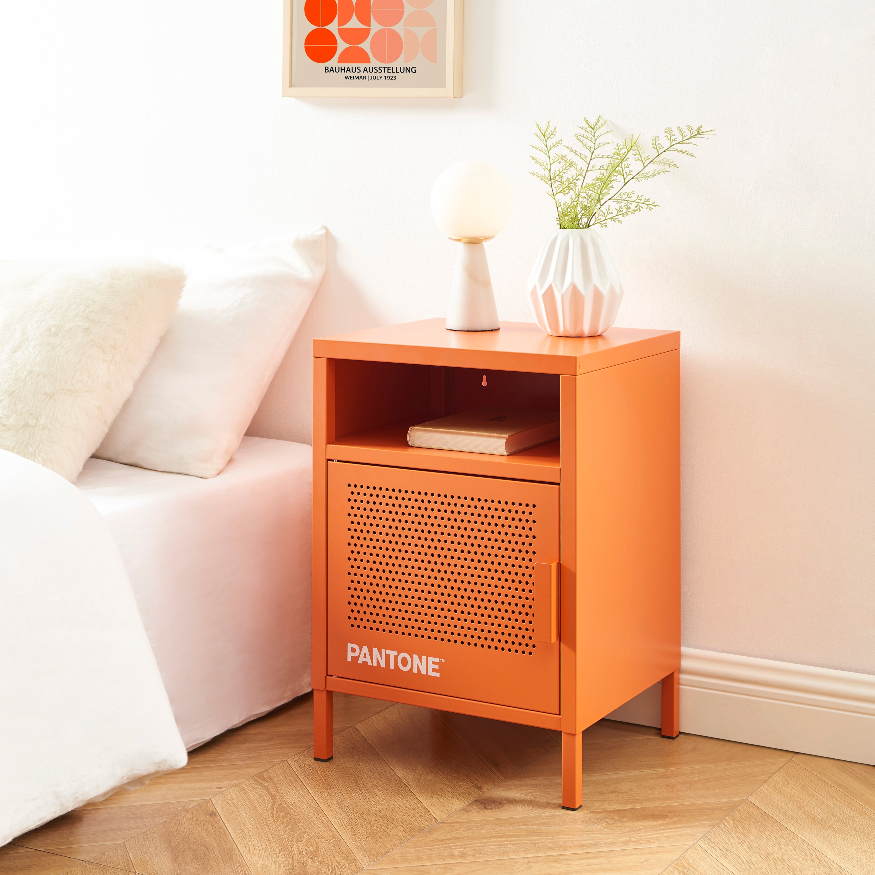 PANTONE® Metal Nightstand – Orange