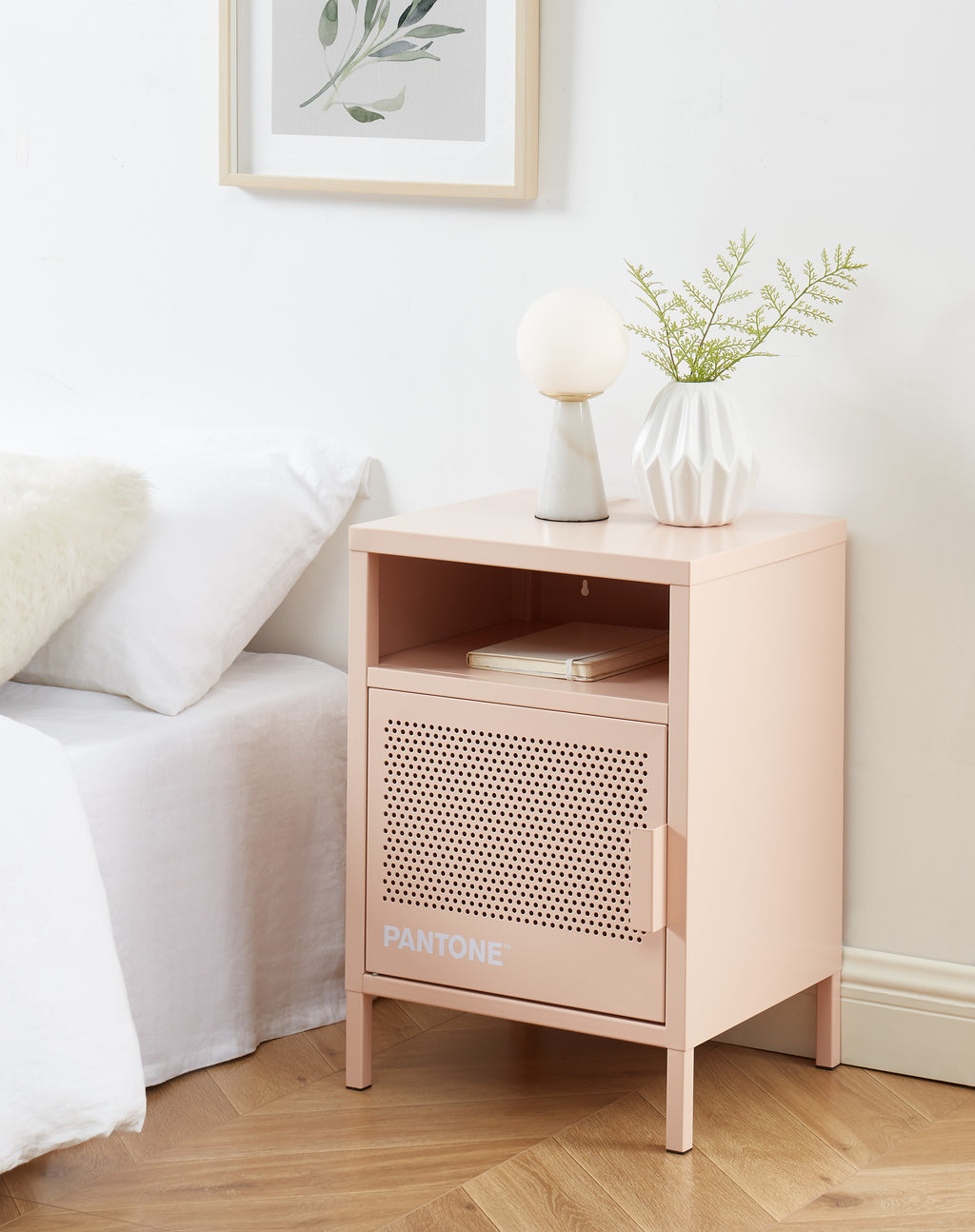 PANTONE® Metal Nightstand – Pink