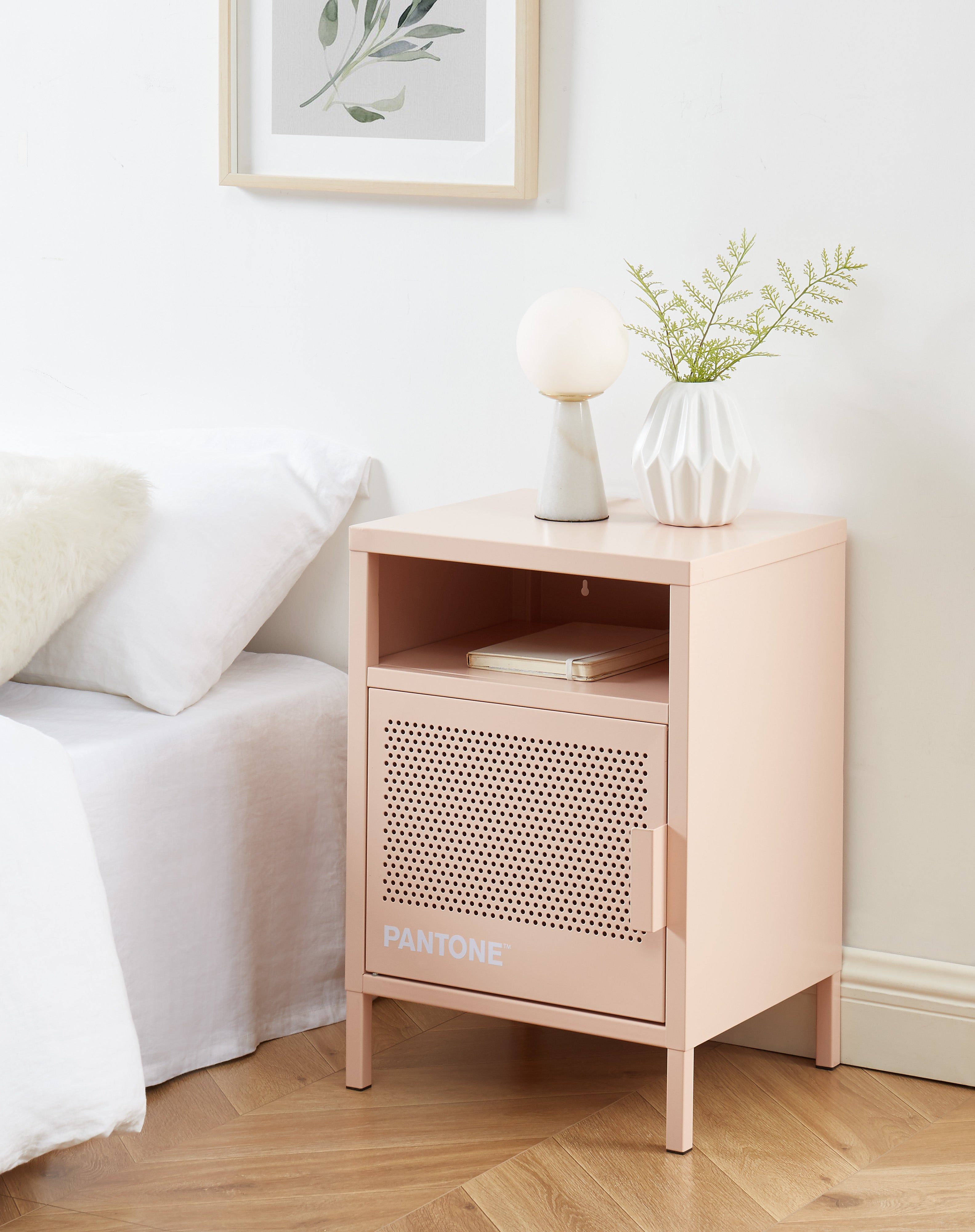 PANTONE® Metal Nightstand – Pink