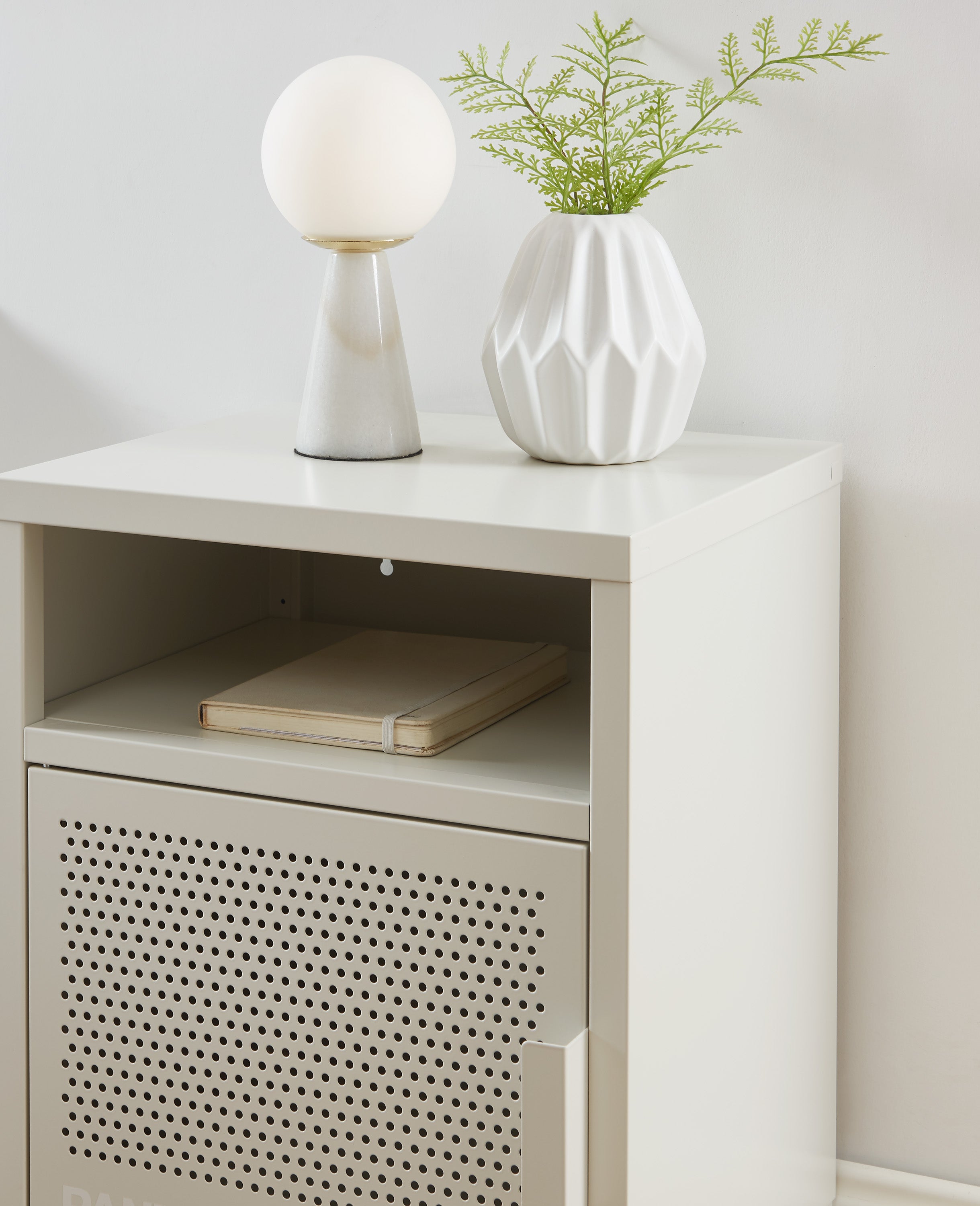 PANTONE® Metal 2-Drawer Nightstand – Sand
