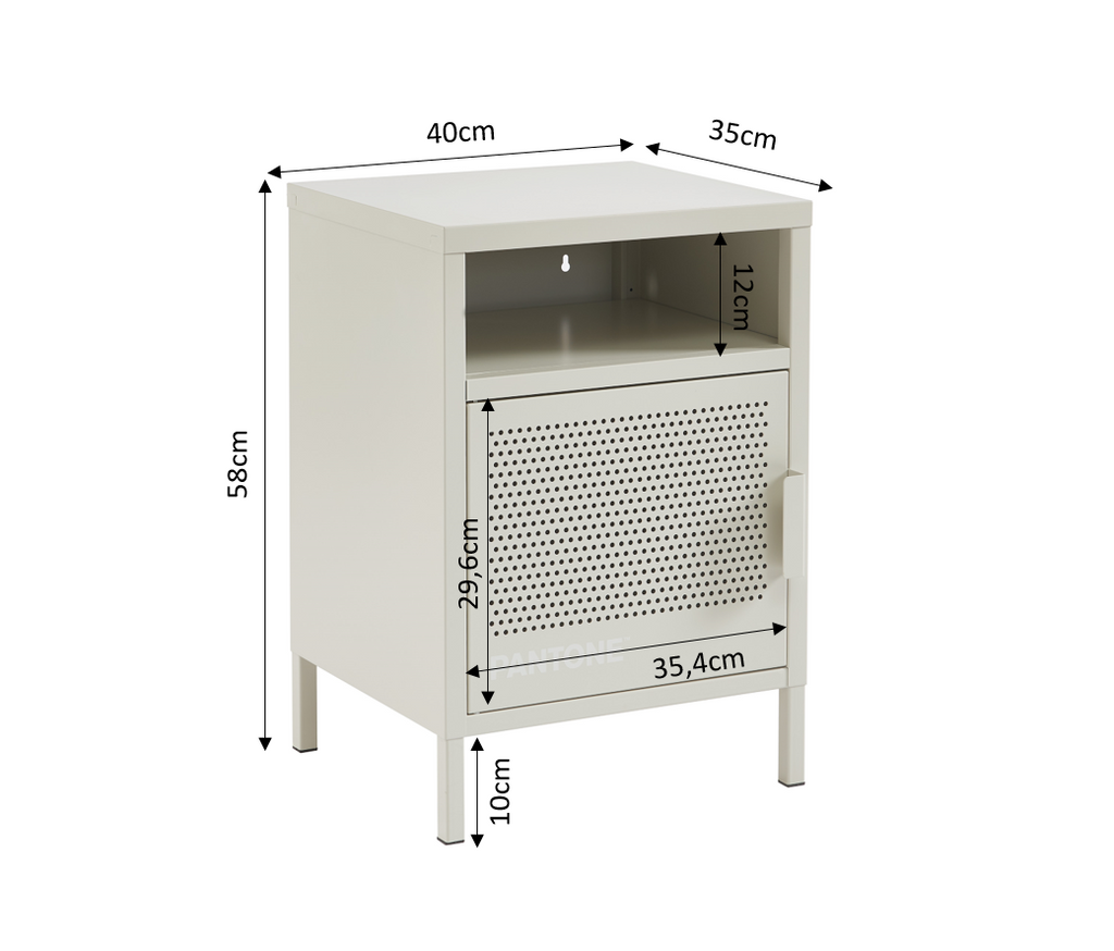 PANTONE® Metal Nightstand – Sand