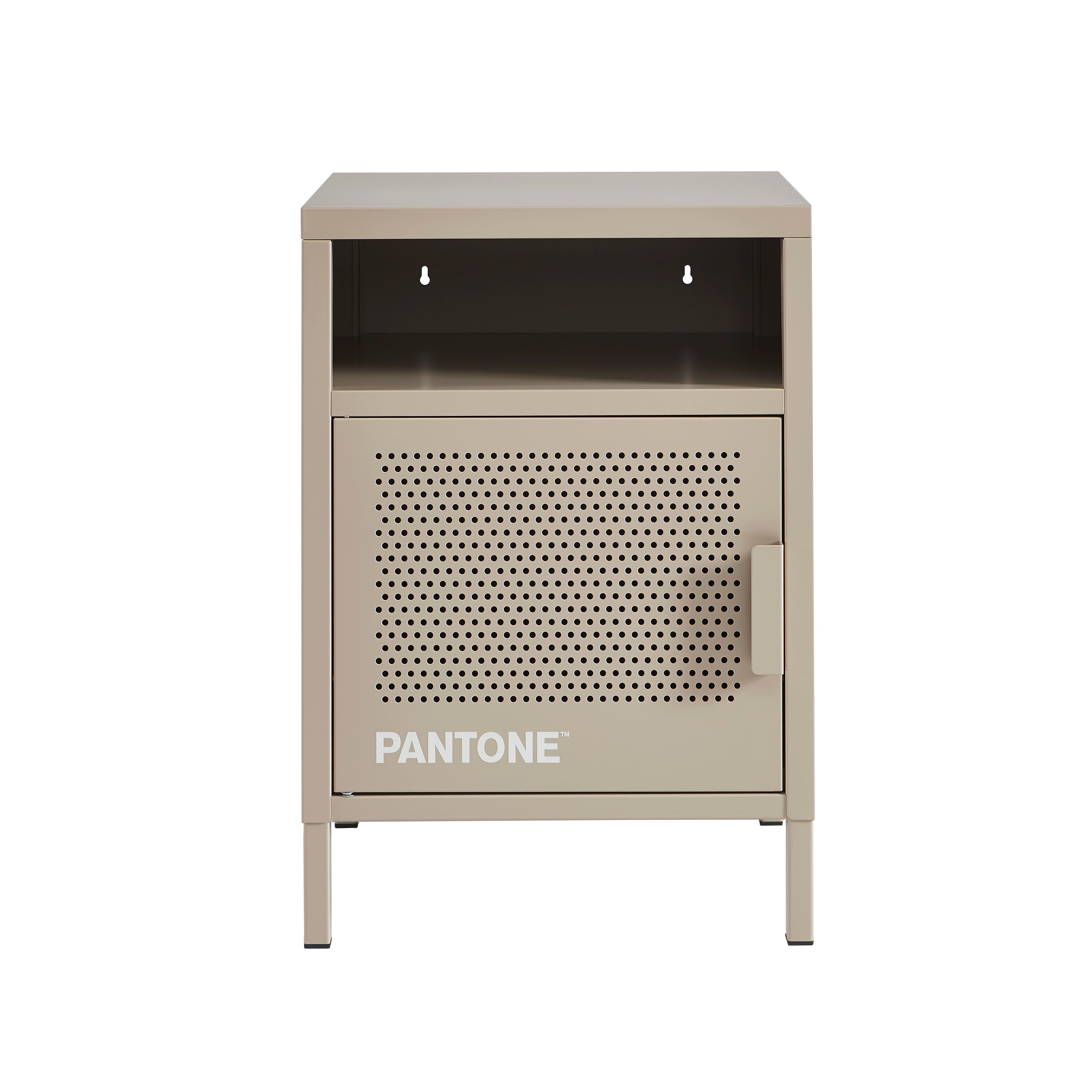 PANTONE® Metal Nightstand – Taupe